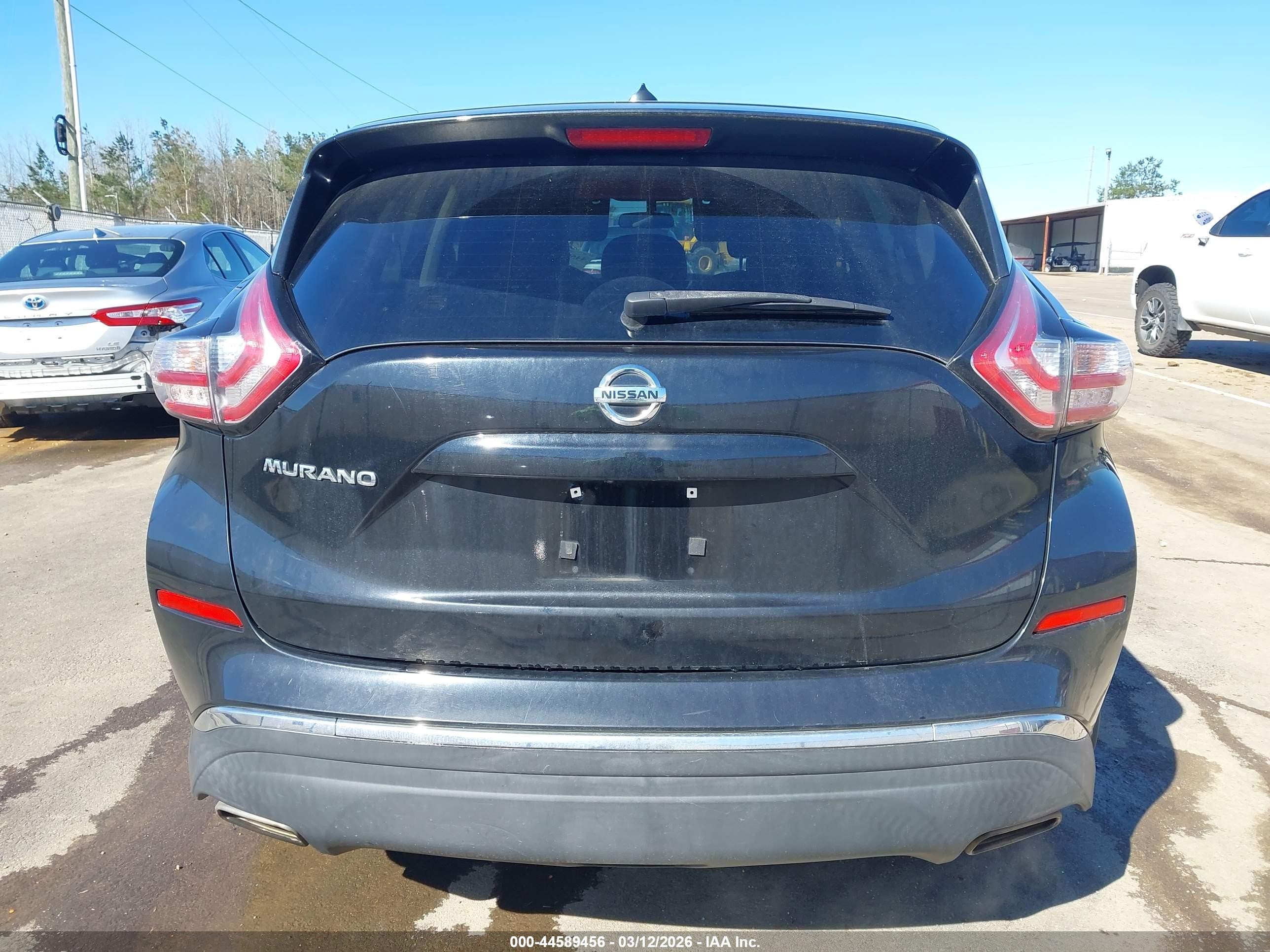 2015 Nissan Murano S Black vin: 5N1AZ2MG5FN250287