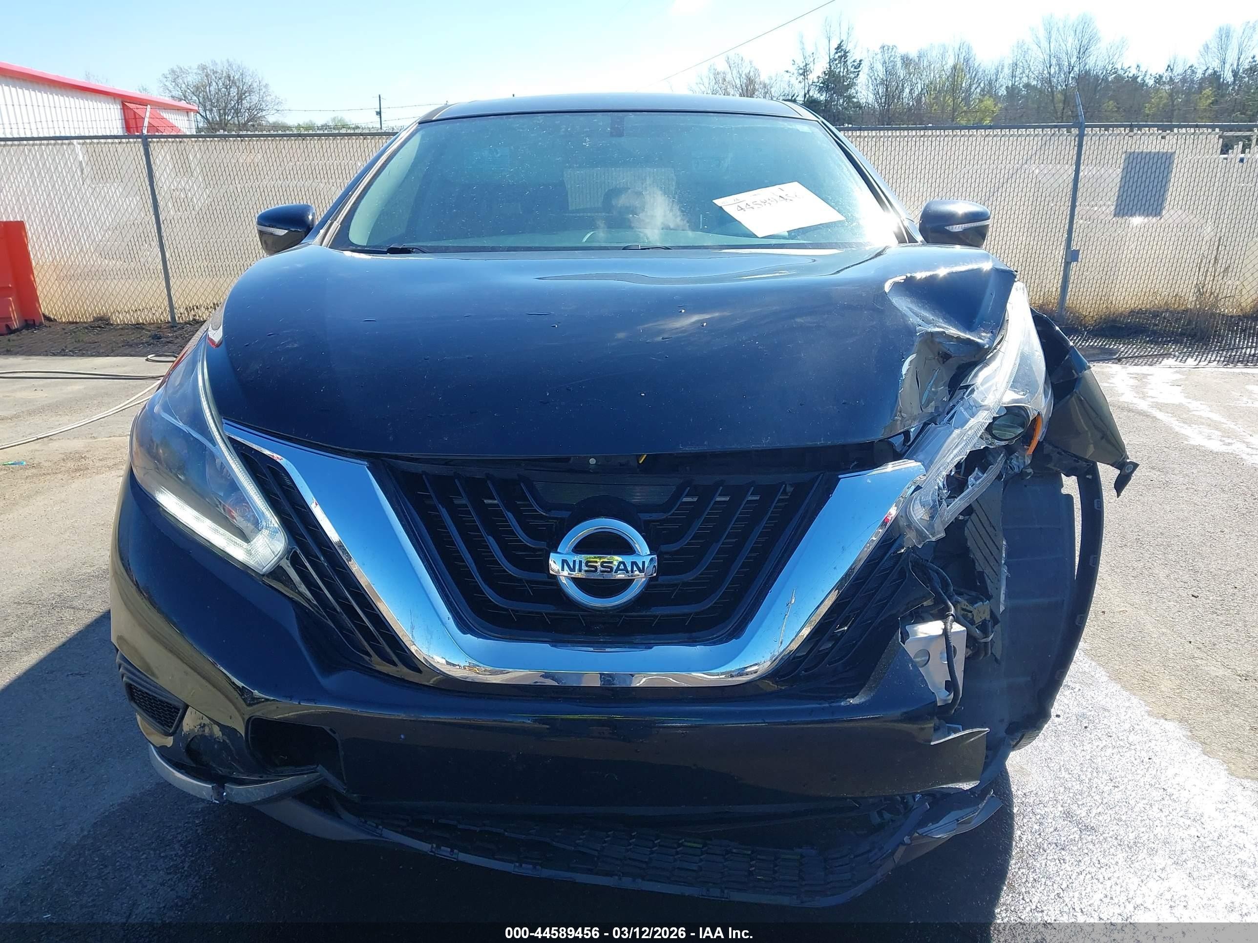 2015 Nissan Murano S Black vin: 5N1AZ2MG5FN250287