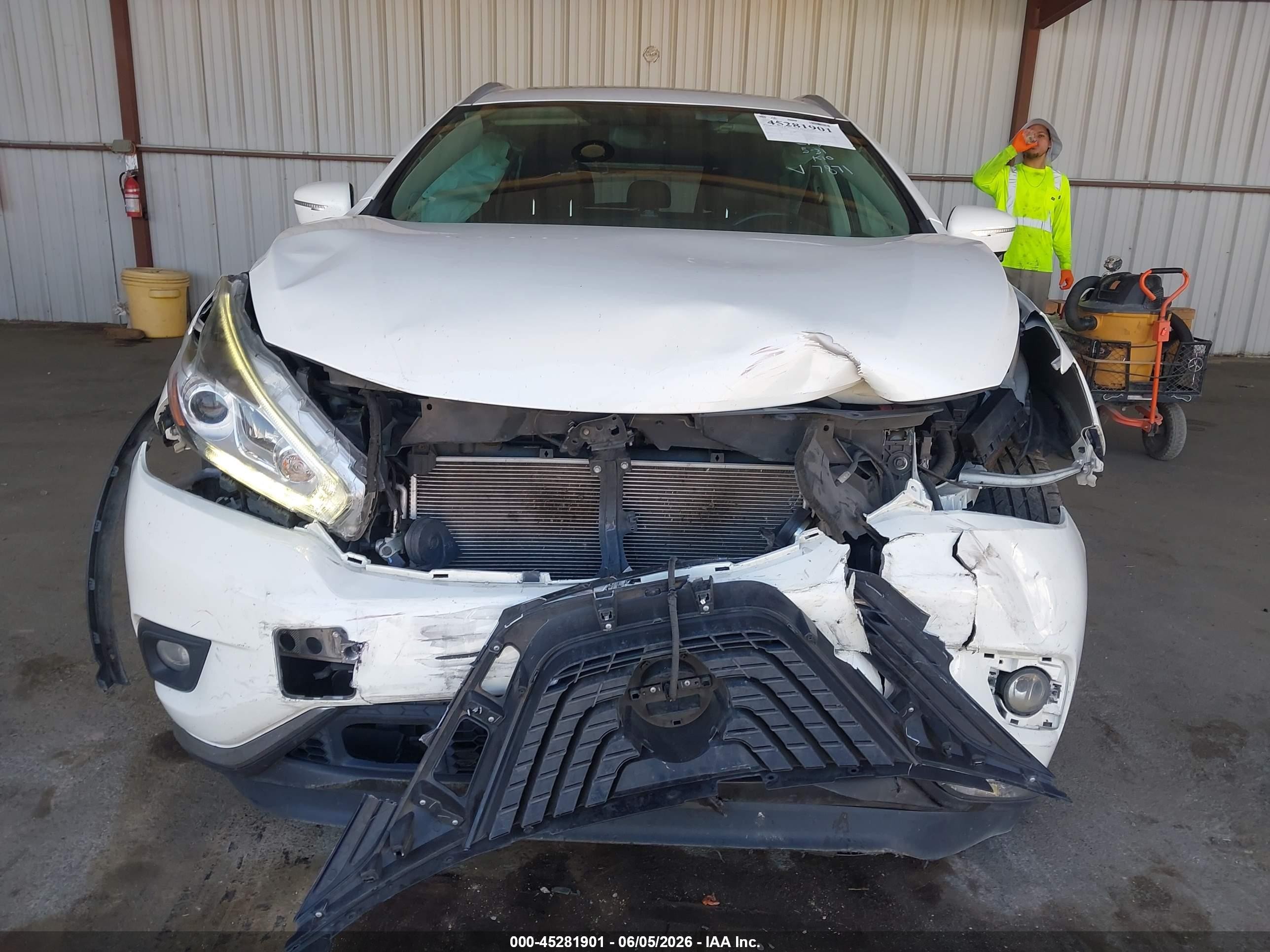2015 Nissan Murano Platinum White vin: 5N1AZ2MG5FN257871