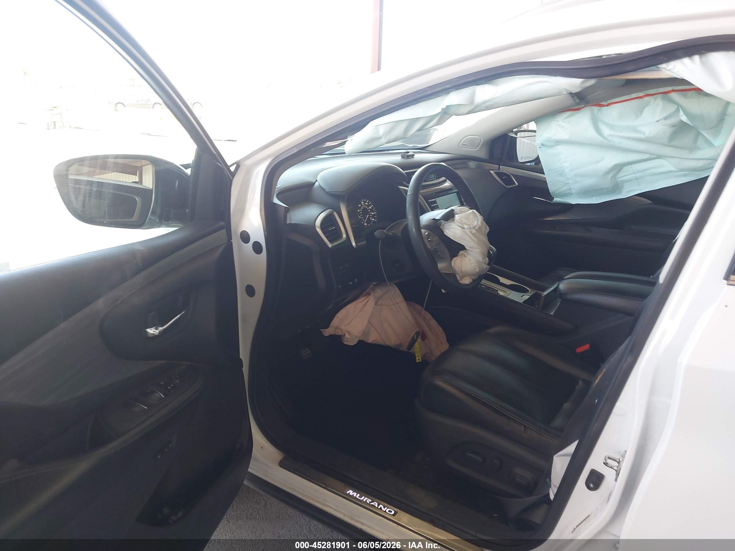 2015 Nissan Murano Platinum White vin: 5N1AZ2MG5FN257871