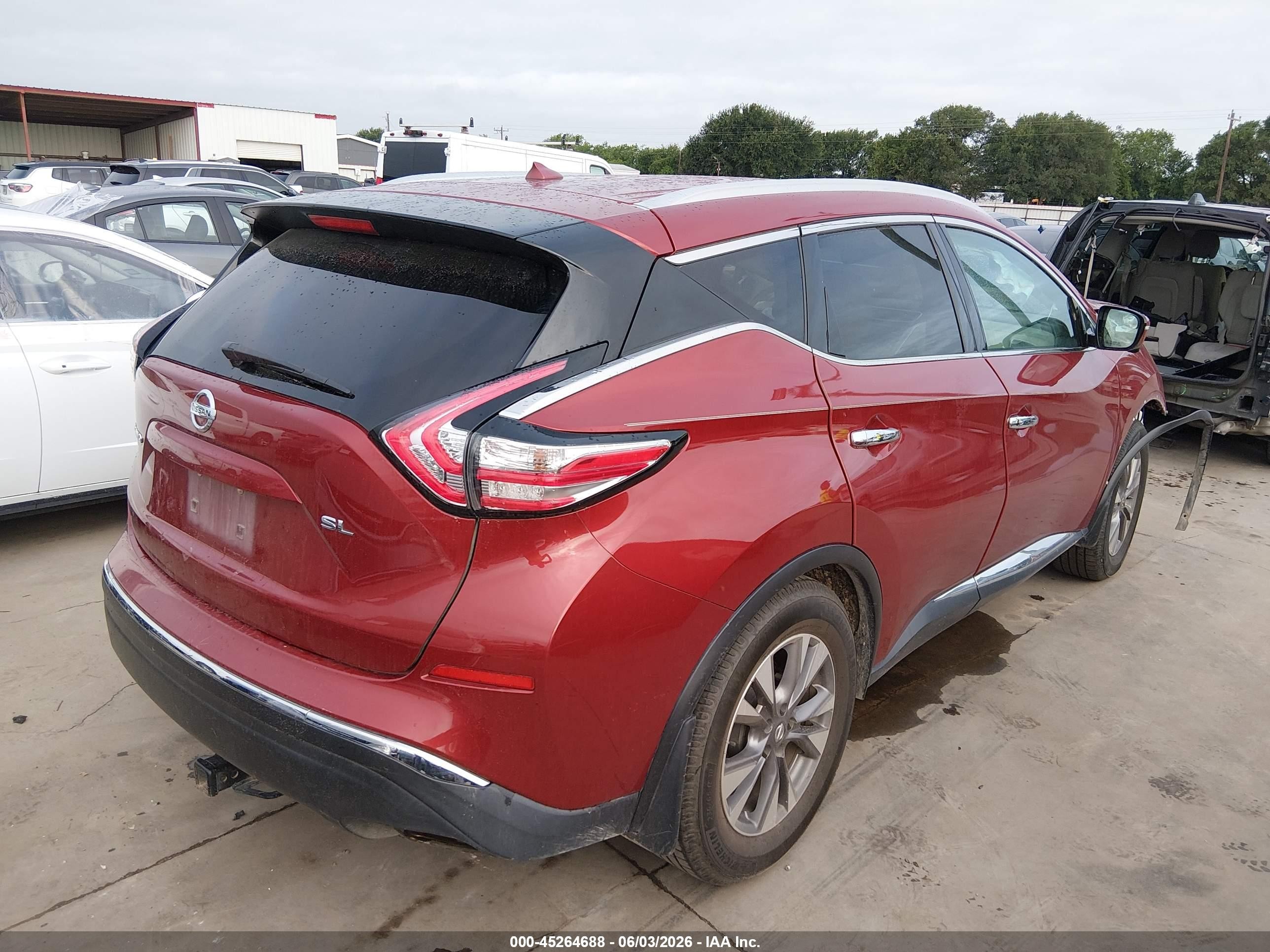2015 Nissan Murano Platinum/s/sl/sv Maroon vin: 5N1AZ2MG5FN285816