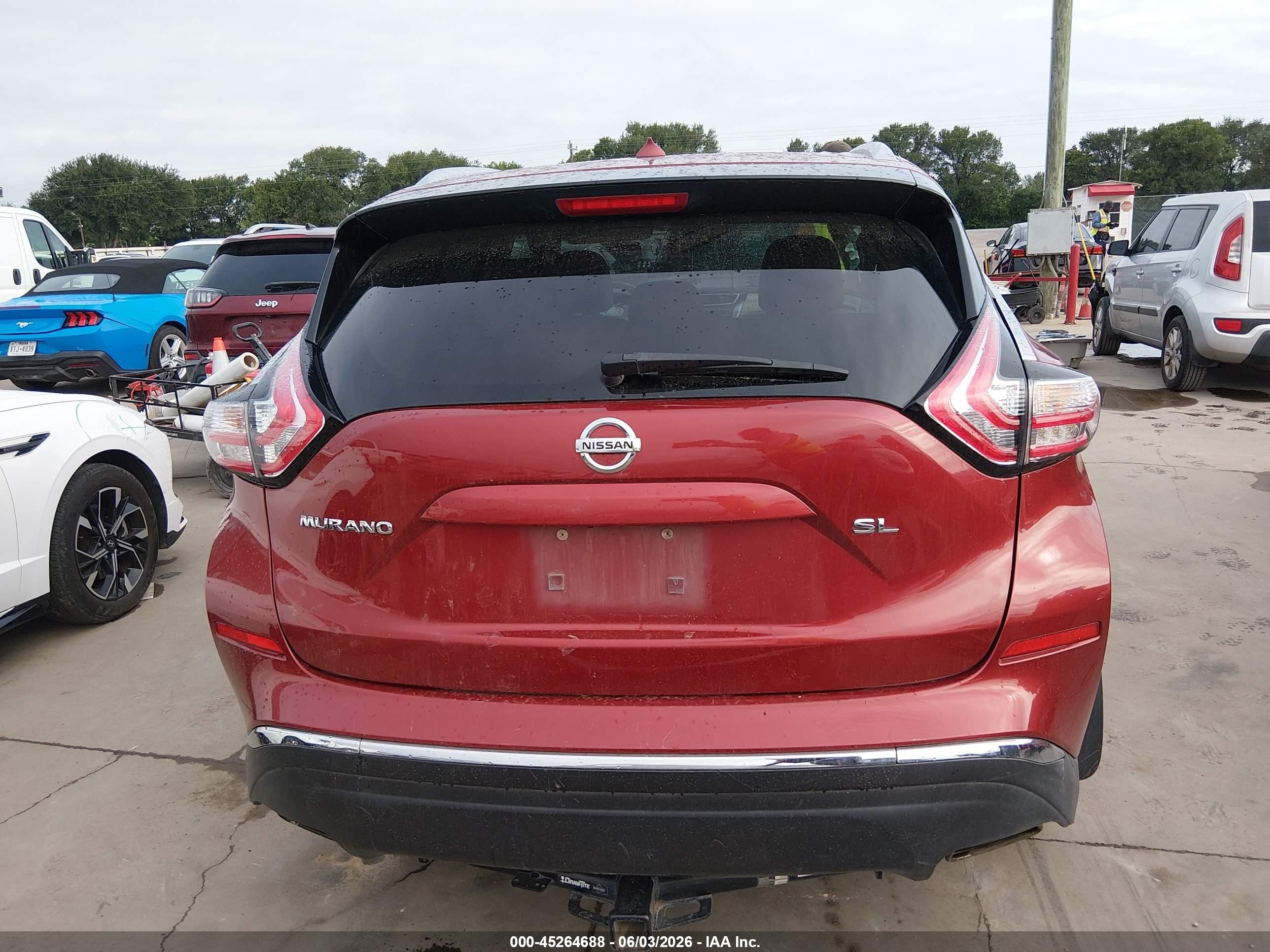 2015 Nissan Murano Platinum/s/sl/sv Maroon vin: 5N1AZ2MG5FN285816