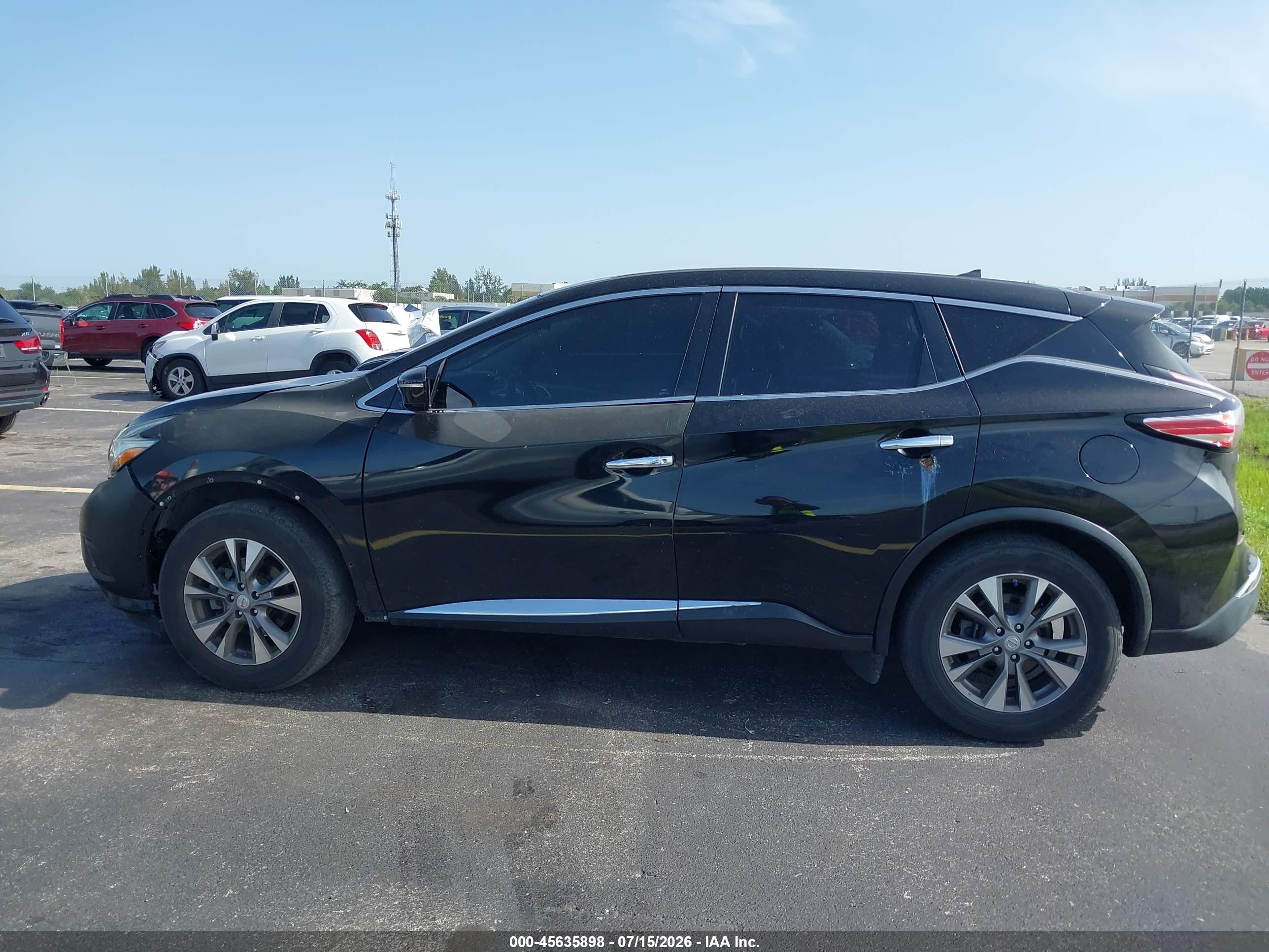 2015 Nissan Murano S Black vin: 5N1AZ2MG6FN206573