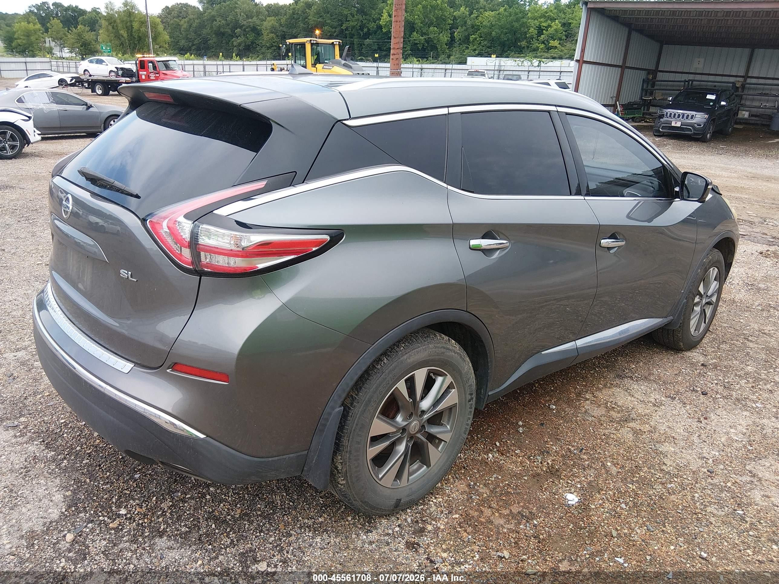 2015 Nissan Murano Sl Gray vin: 5N1AZ2MG6FN218903