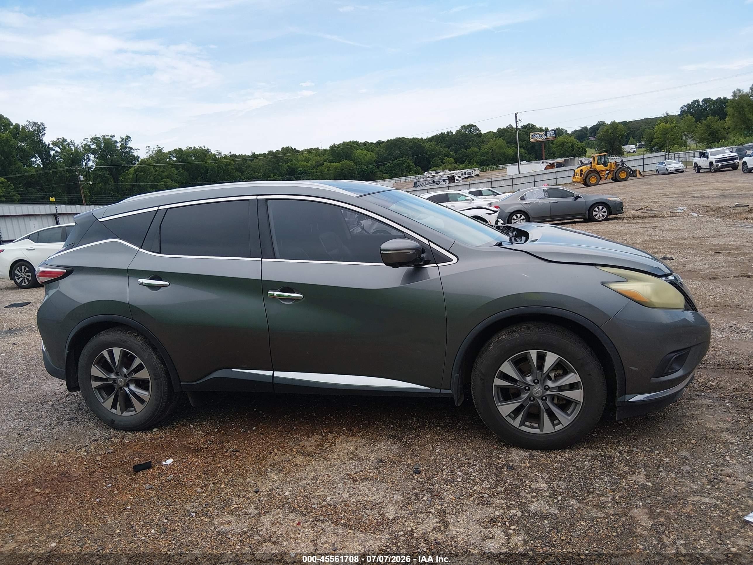 2015 Nissan Murano Sl Gray vin: 5N1AZ2MG6FN218903
