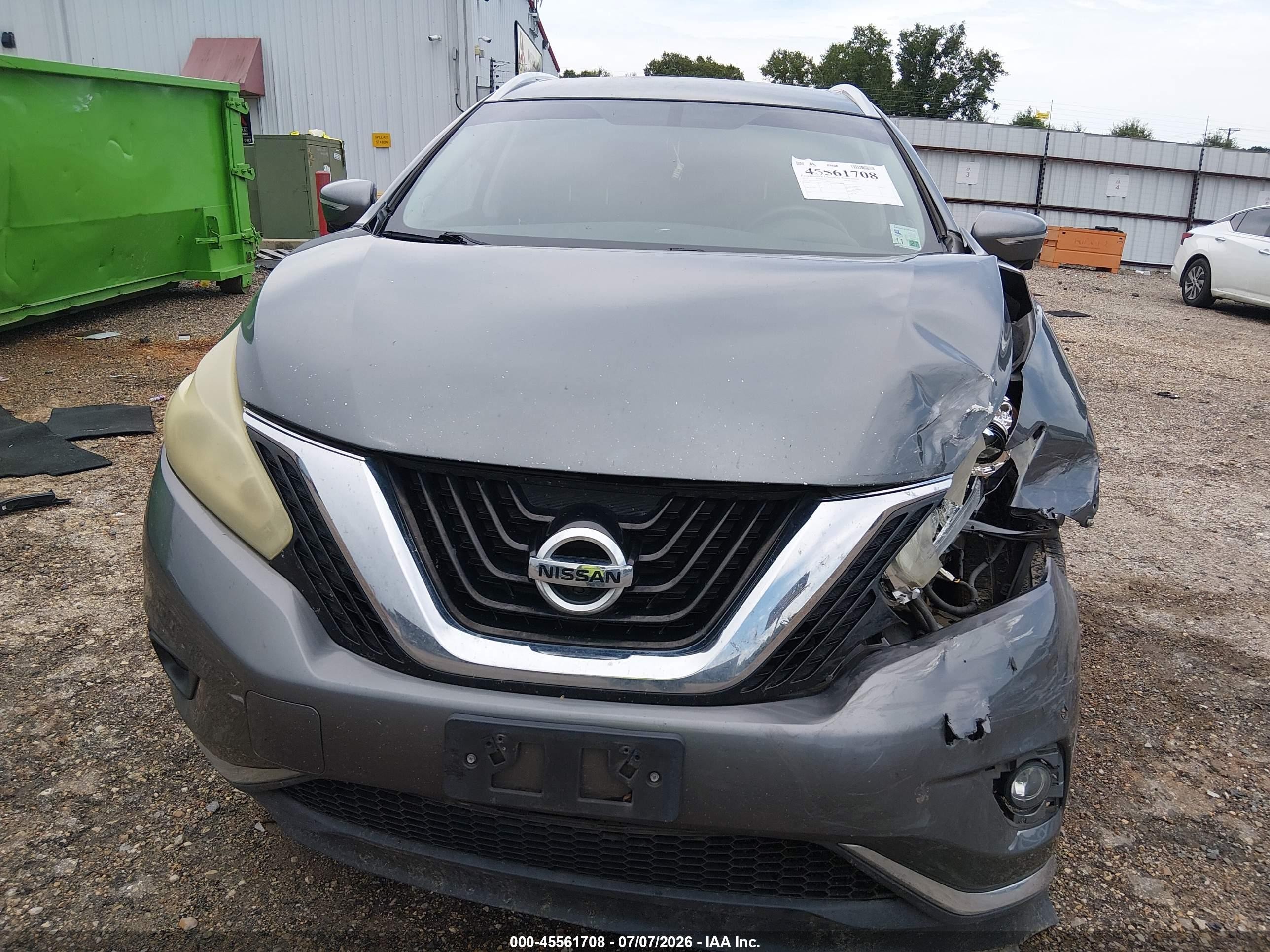 2015 Nissan Murano Sl Gray vin: 5N1AZ2MG6FN218903