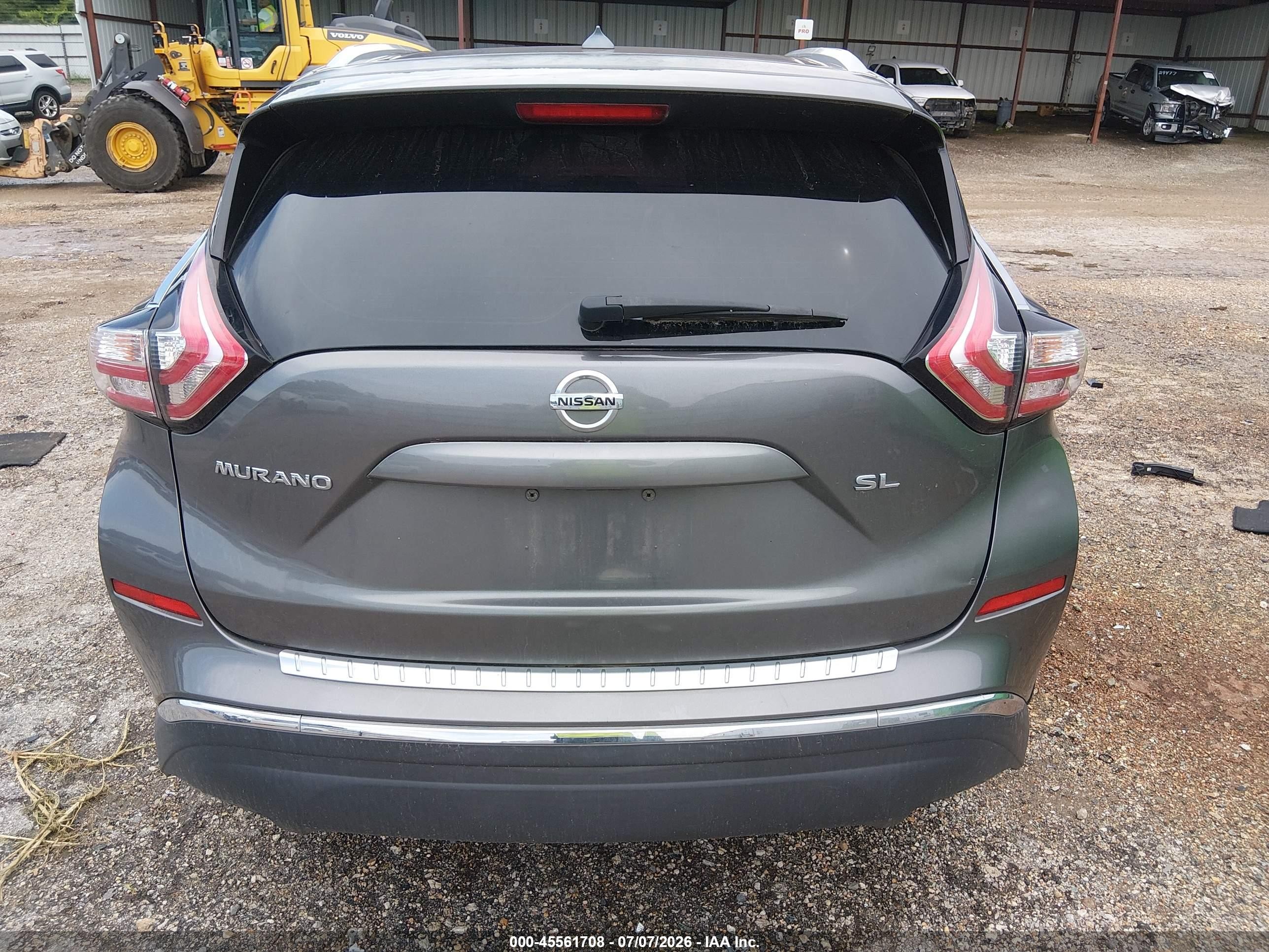2015 Nissan Murano Sl Gray vin: 5N1AZ2MG6FN218903