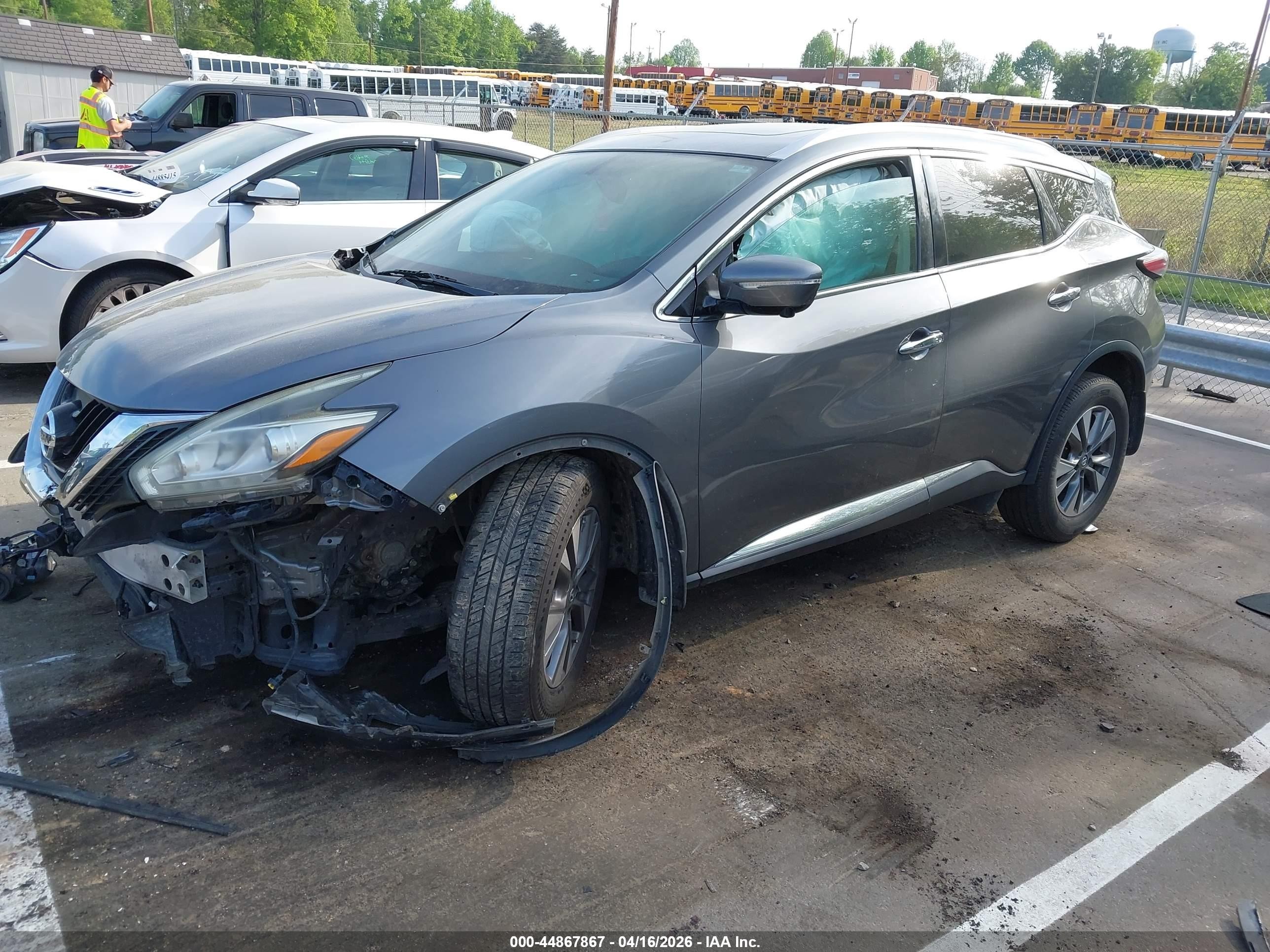 2015 Nissan Murano Sl Gray vin: 5N1AZ2MG6FN233529