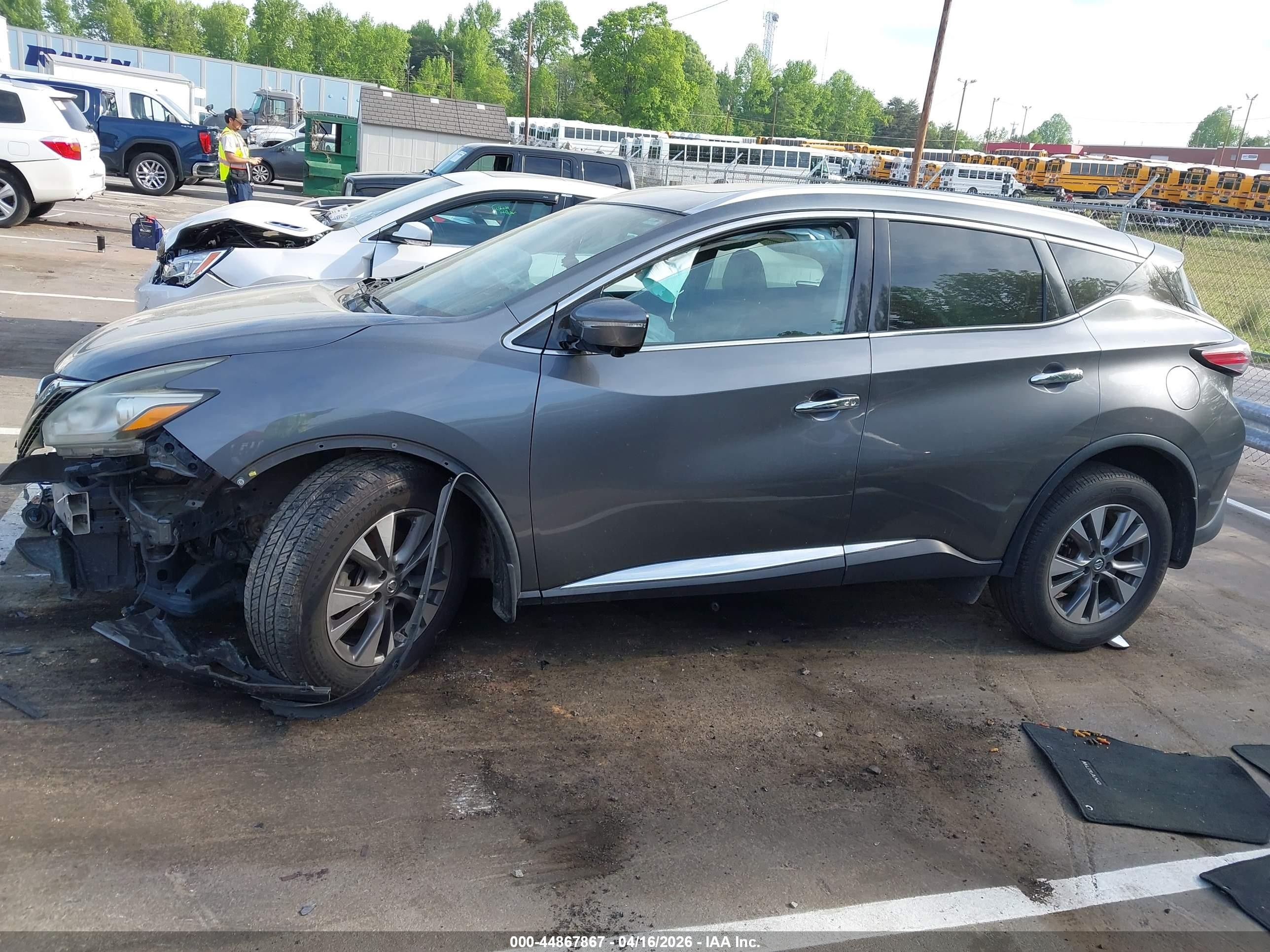 2015 Nissan Murano Sl Gray vin: 5N1AZ2MG6FN233529