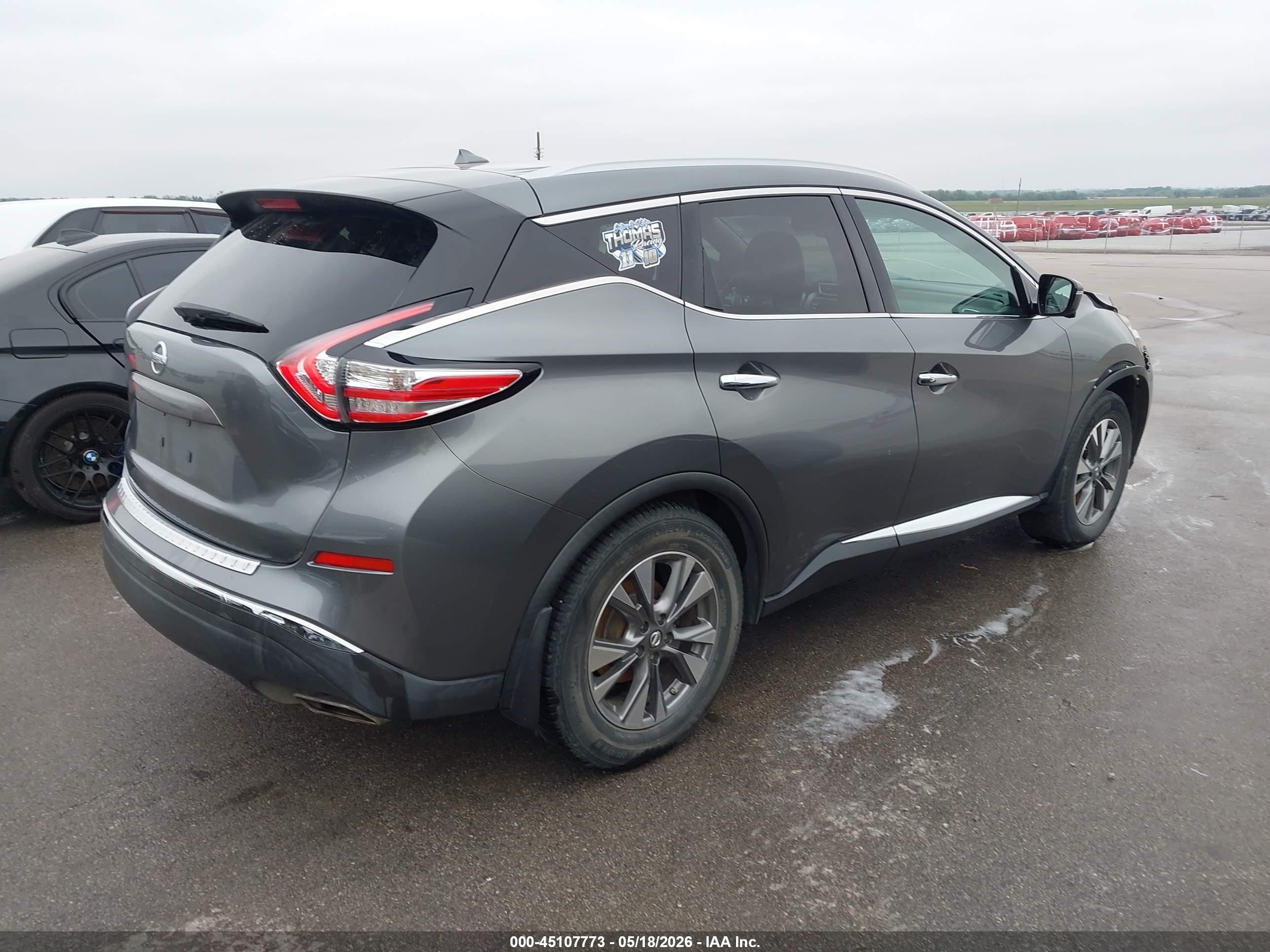 2015 Nissan Murano Sl Gray vin: 5N1AZ2MG6FN238990