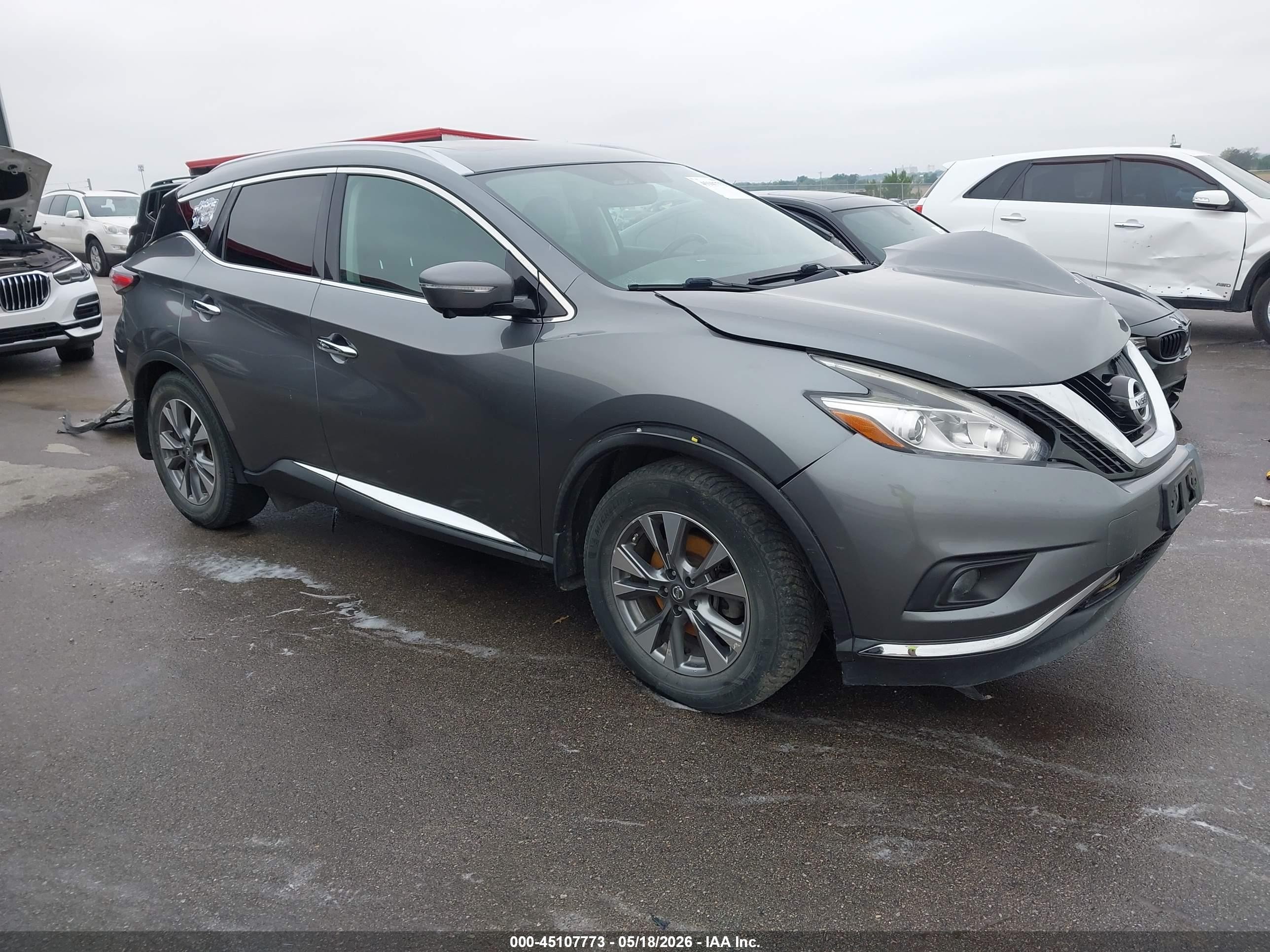 2015 Nissan Murano Sl Gray vin: 5N1AZ2MG6FN238990