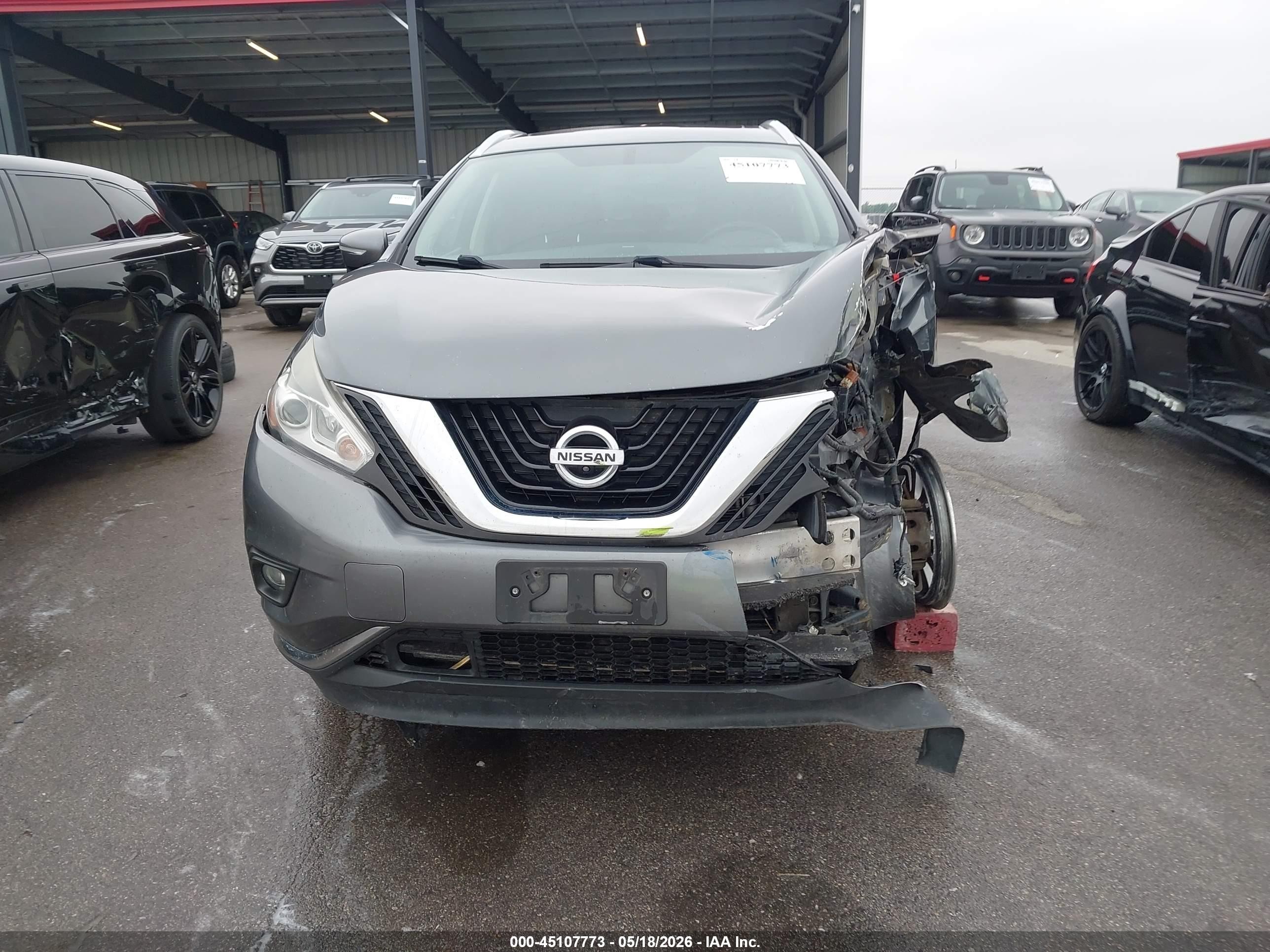 2015 Nissan Murano Sl Gray vin: 5N1AZ2MG6FN238990