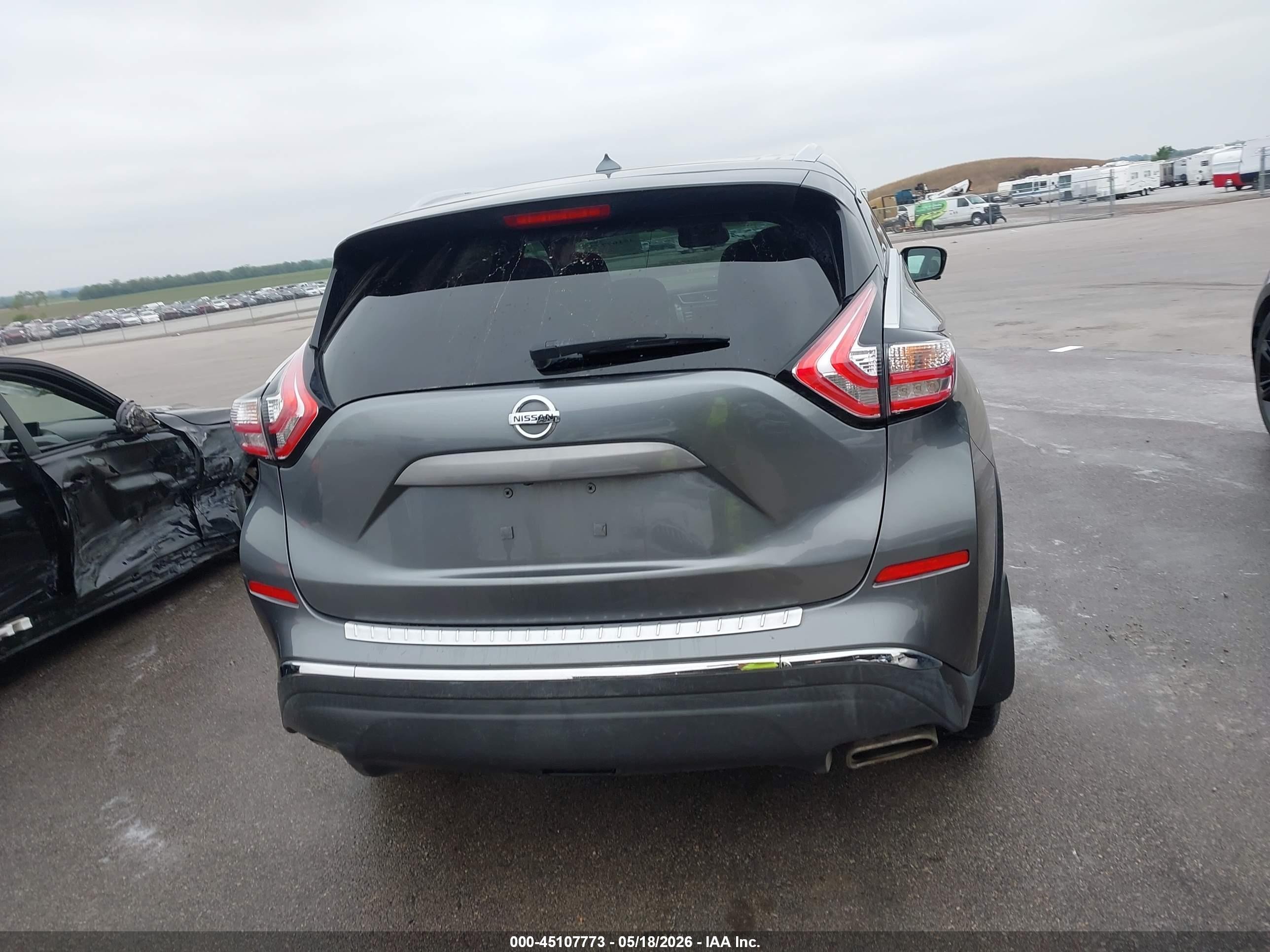 2015 Nissan Murano Sl Gray vin: 5N1AZ2MG6FN238990