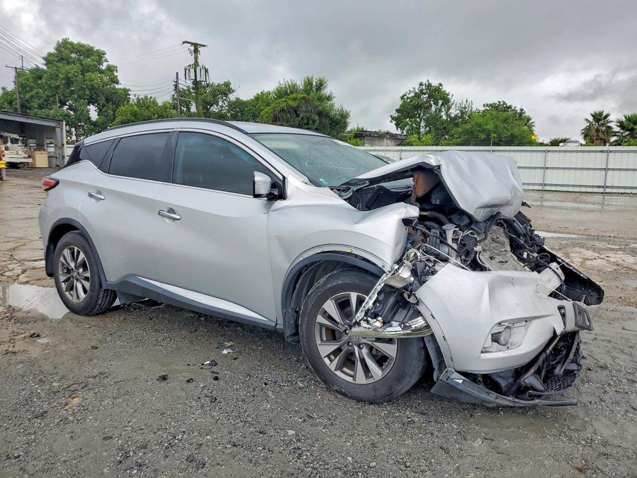 2015 Nissan Murano Sv Silver vin: 5N1AZ2MG6FN244806