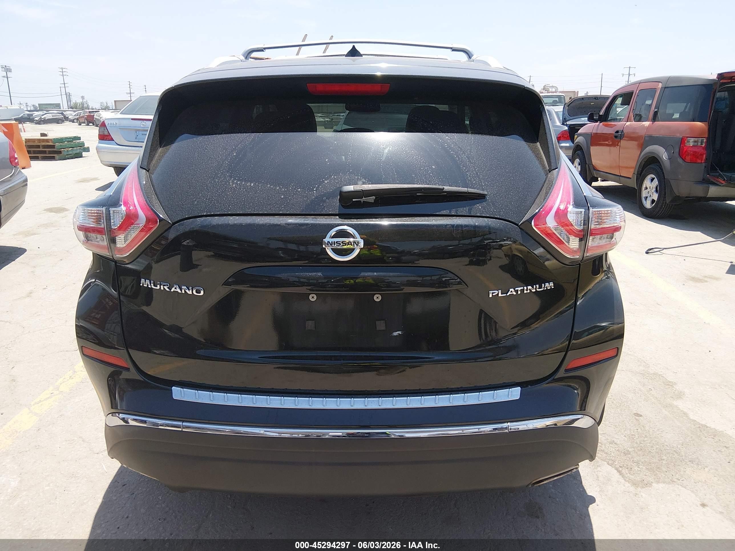 2015 Nissan Murano Platinum Black vin: 5N1AZ2MG6FN260262