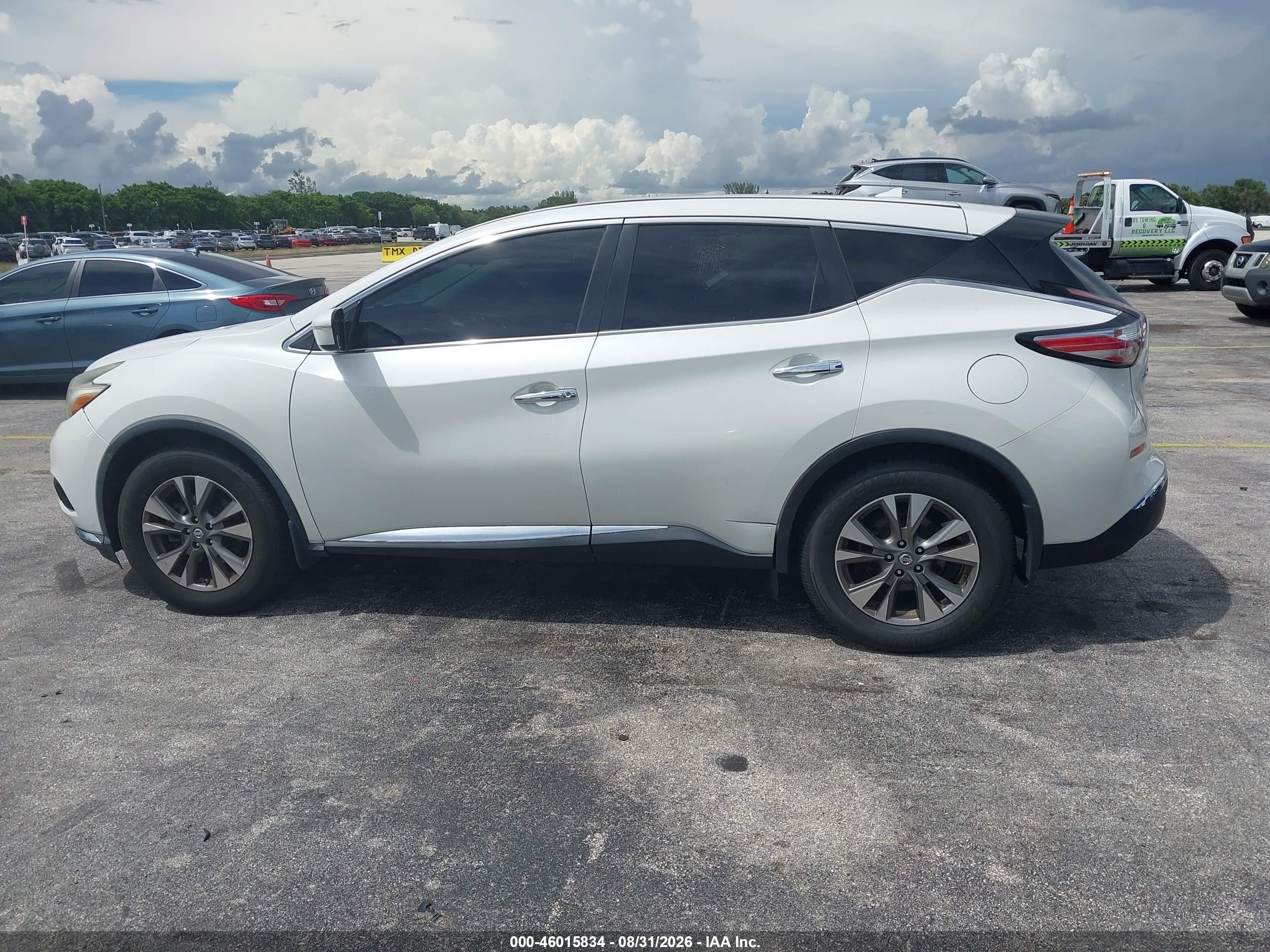 2015 Nissan Murano S White vin: 5N1AZ2MG6FN277675