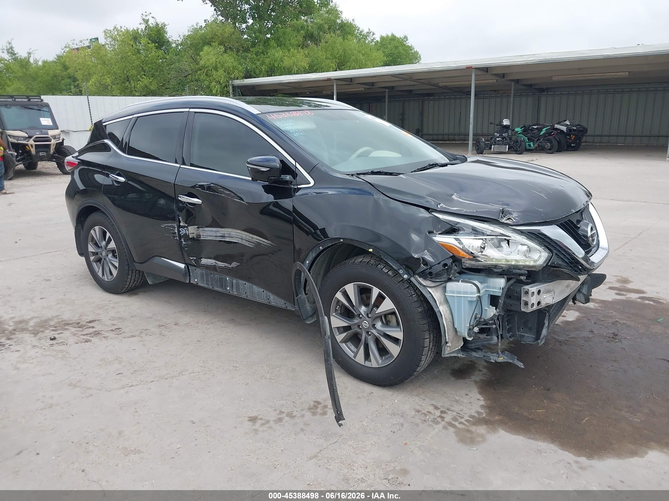 2015 Nissan Murano Sl Черный vin: 5N1AZ2MG6FN283590