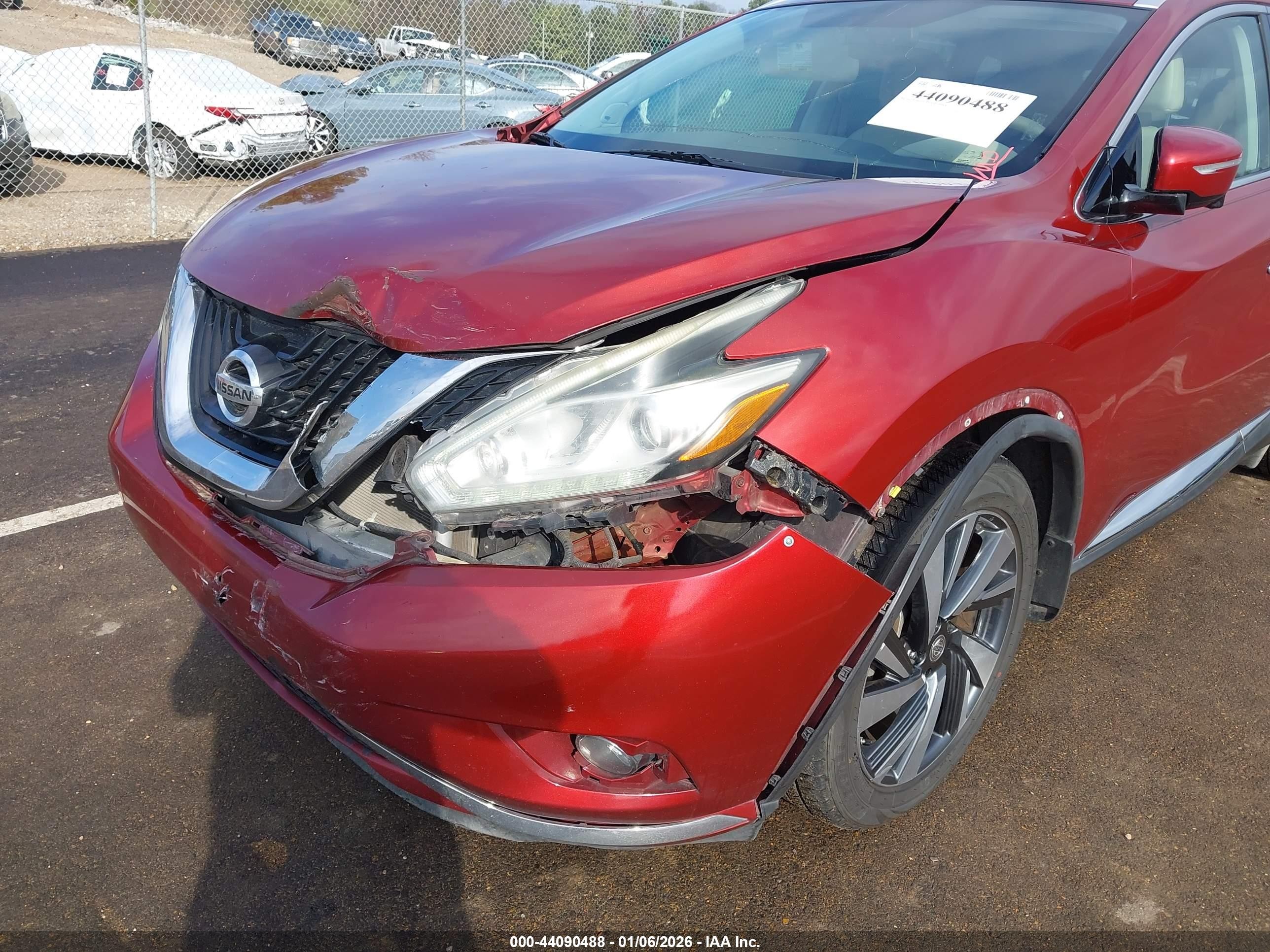 2015 Nissan Murano Platinum Бордовый vin: 5N1AZ2MG7FN214777