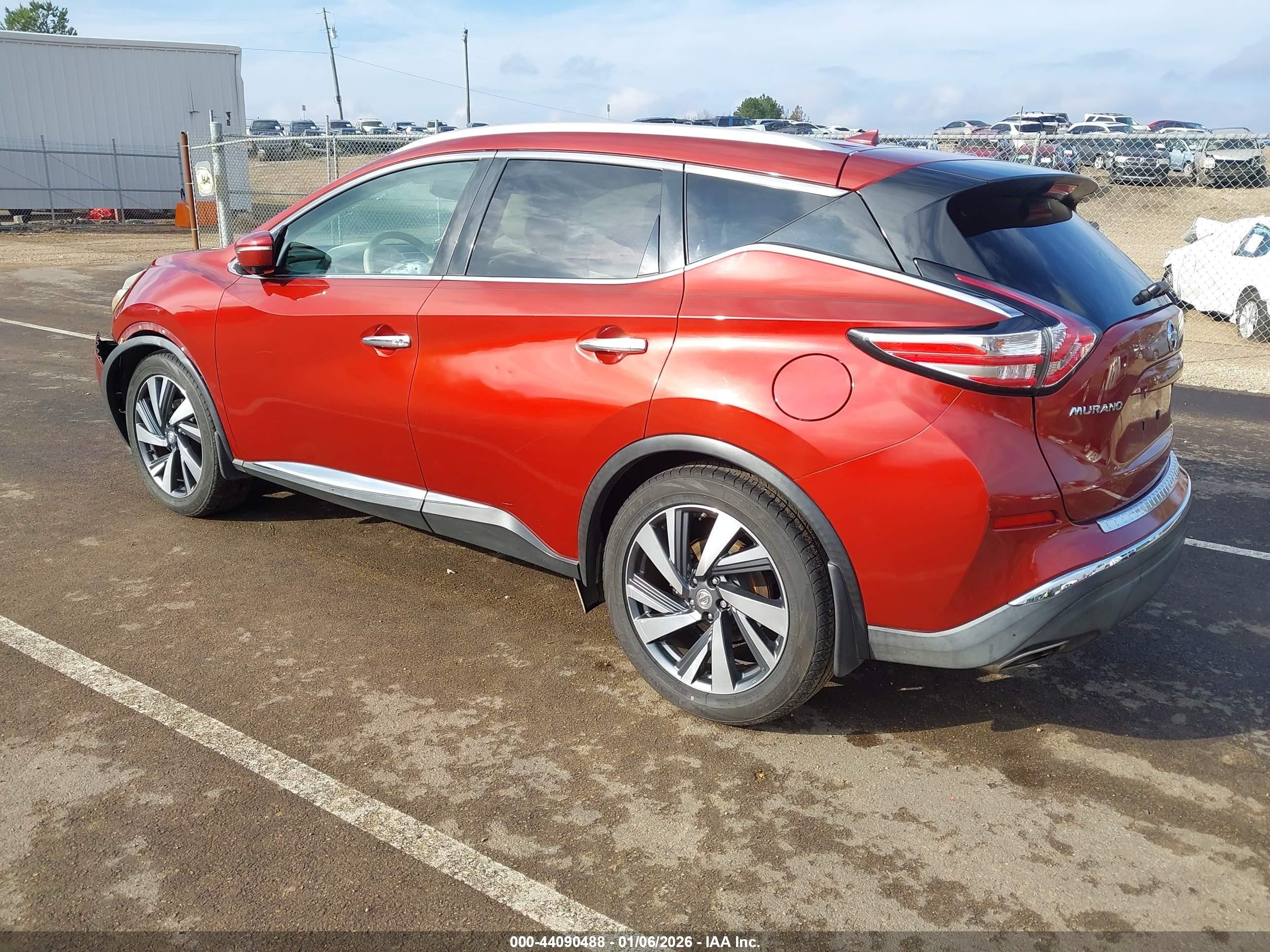 2015 Nissan Murano Platinum Бордовый vin: 5N1AZ2MG7FN214777
