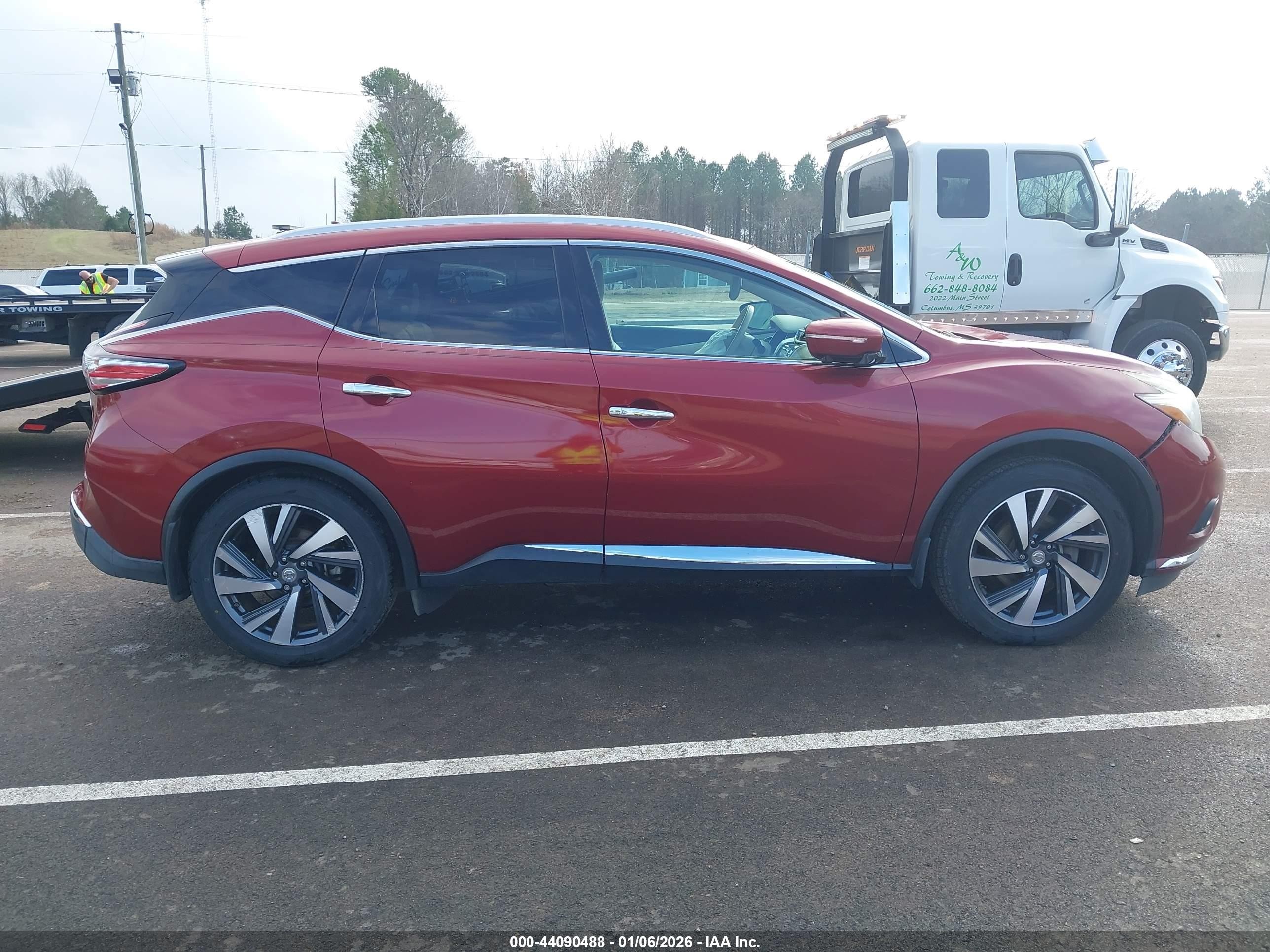 2015 Nissan Murano Platinum Бордовый vin: 5N1AZ2MG7FN214777