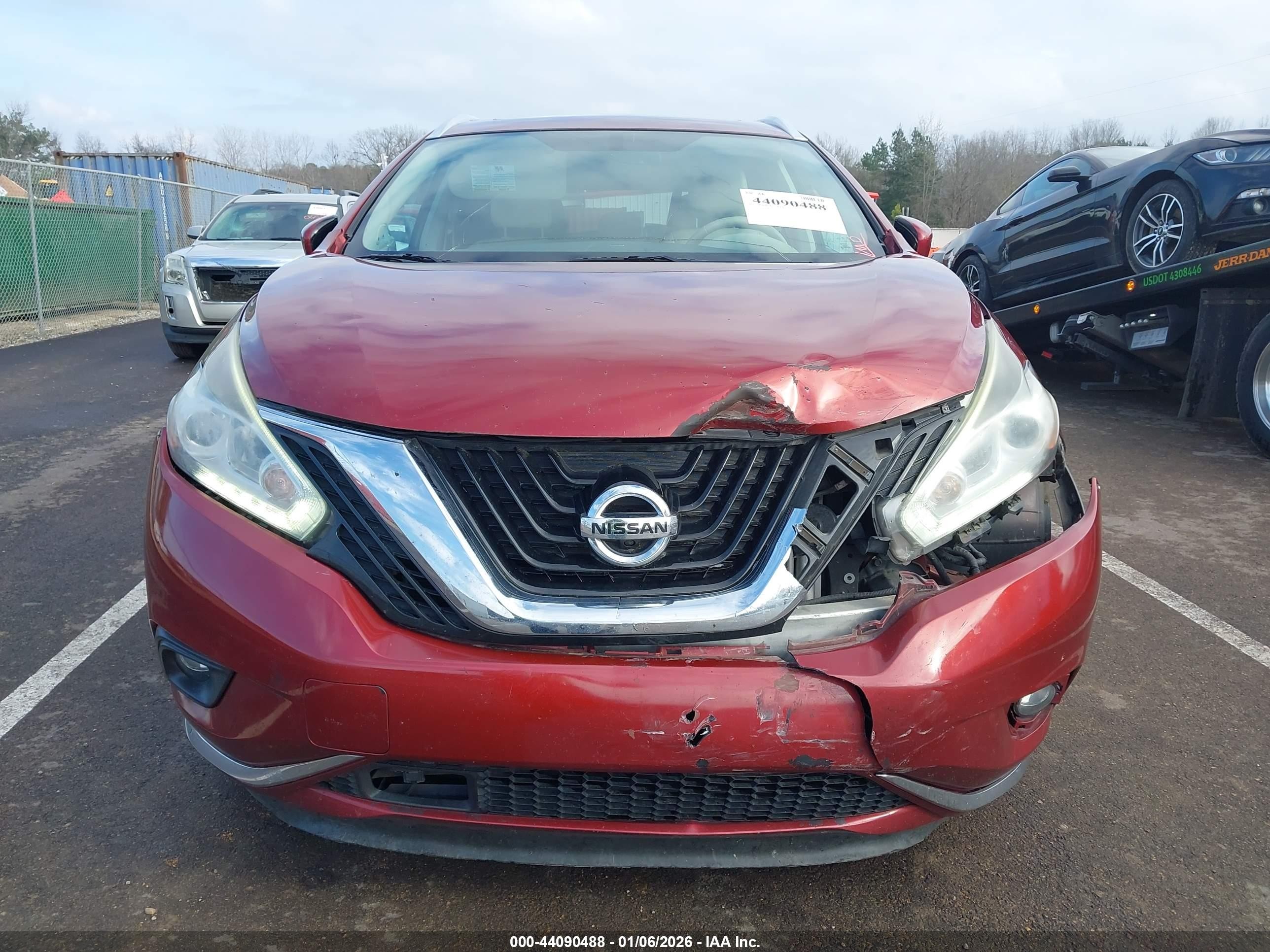 2015 Nissan Murano Platinum Бордовый vin: 5N1AZ2MG7FN214777