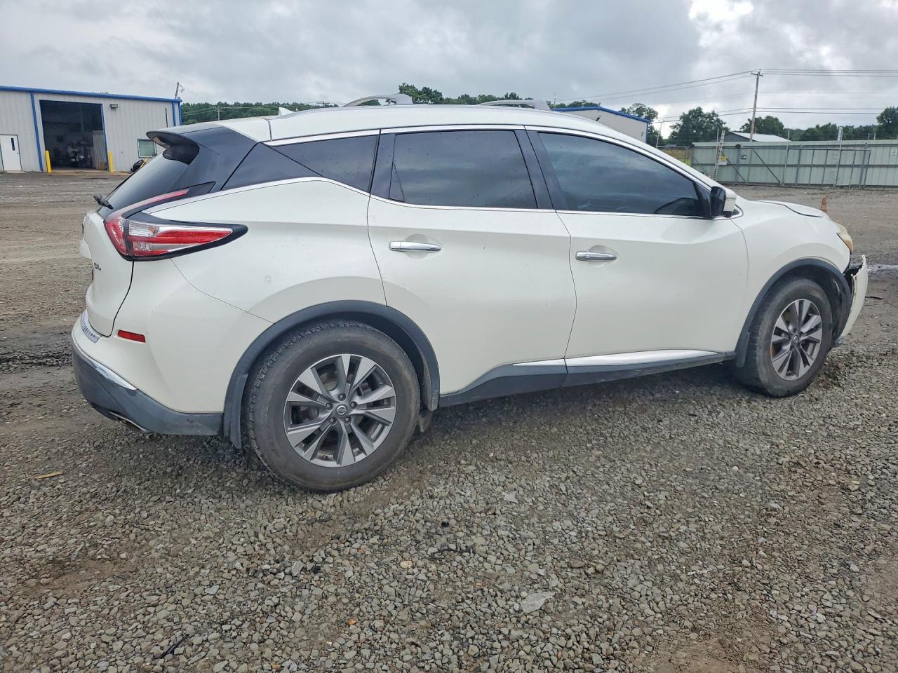 2015 Nissan Murano Sl White vin: 5N1AZ2MG7FN250324