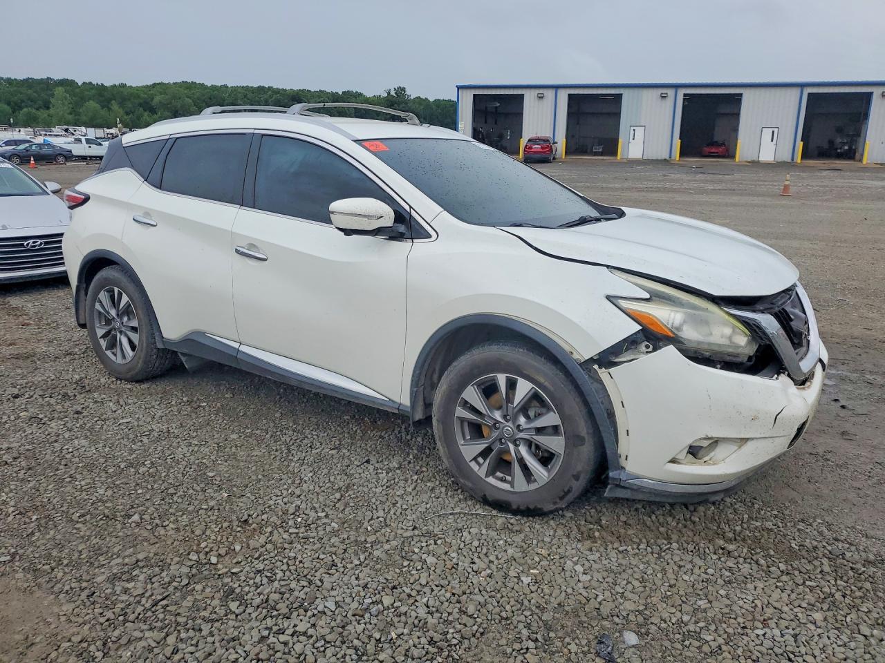 2015 Nissan Murano Sl White vin: 5N1AZ2MG7FN250324
