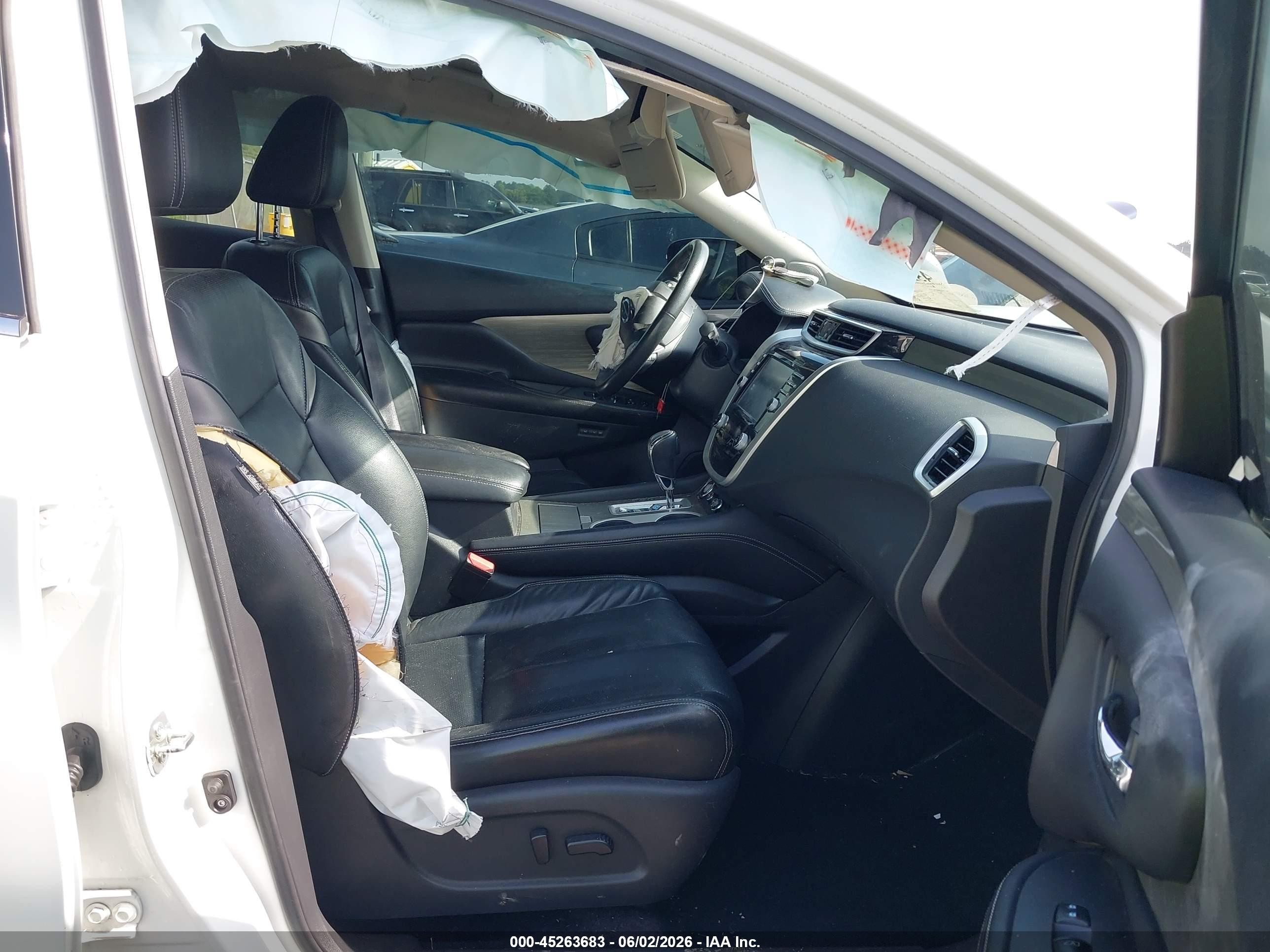 2015 Nissan Murano Platinum Белый vin: 5N1AZ2MG7FN252476