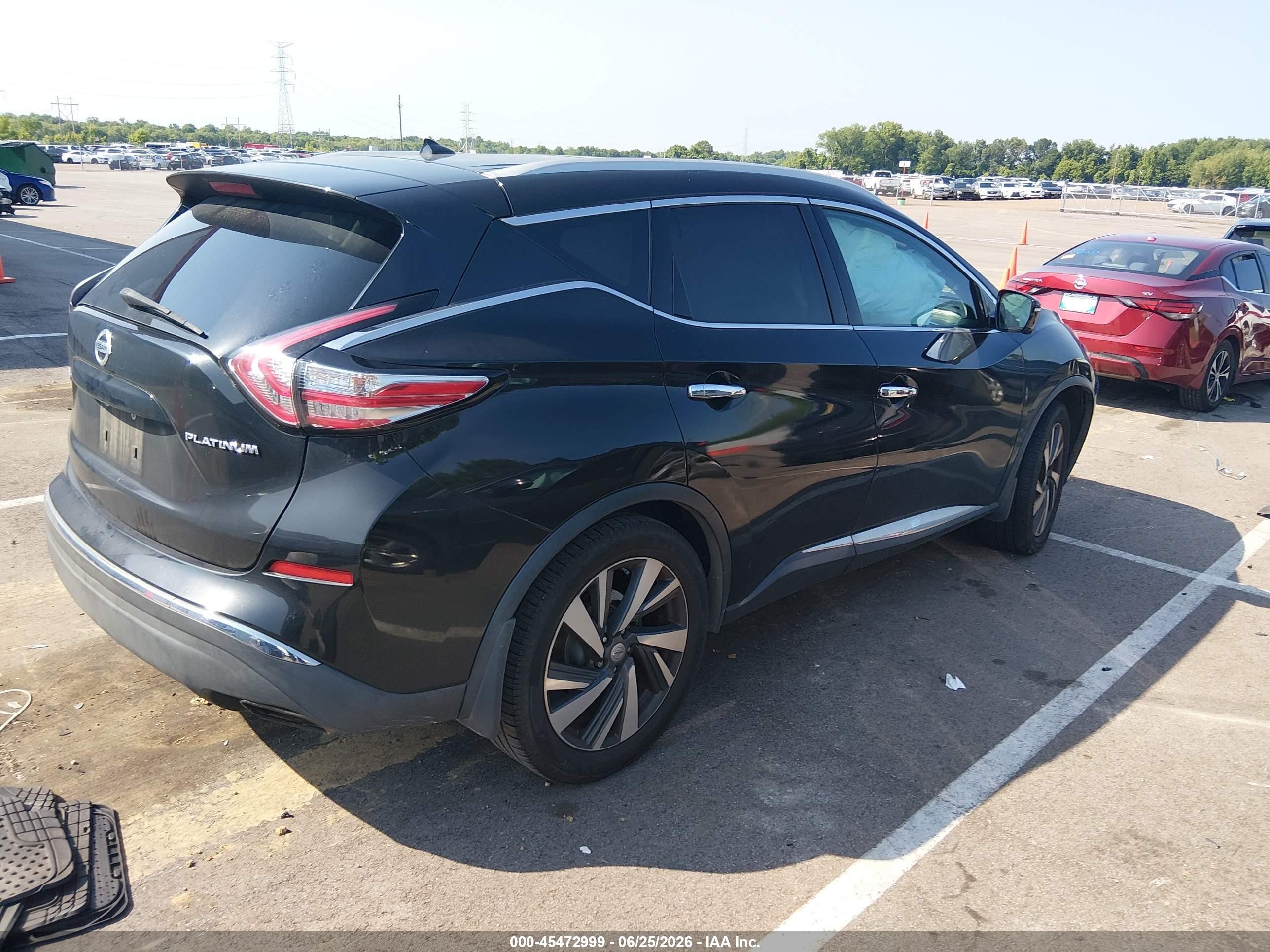 2015 Nissan Murano Platinum Black vin: 5N1AZ2MG8FN240241