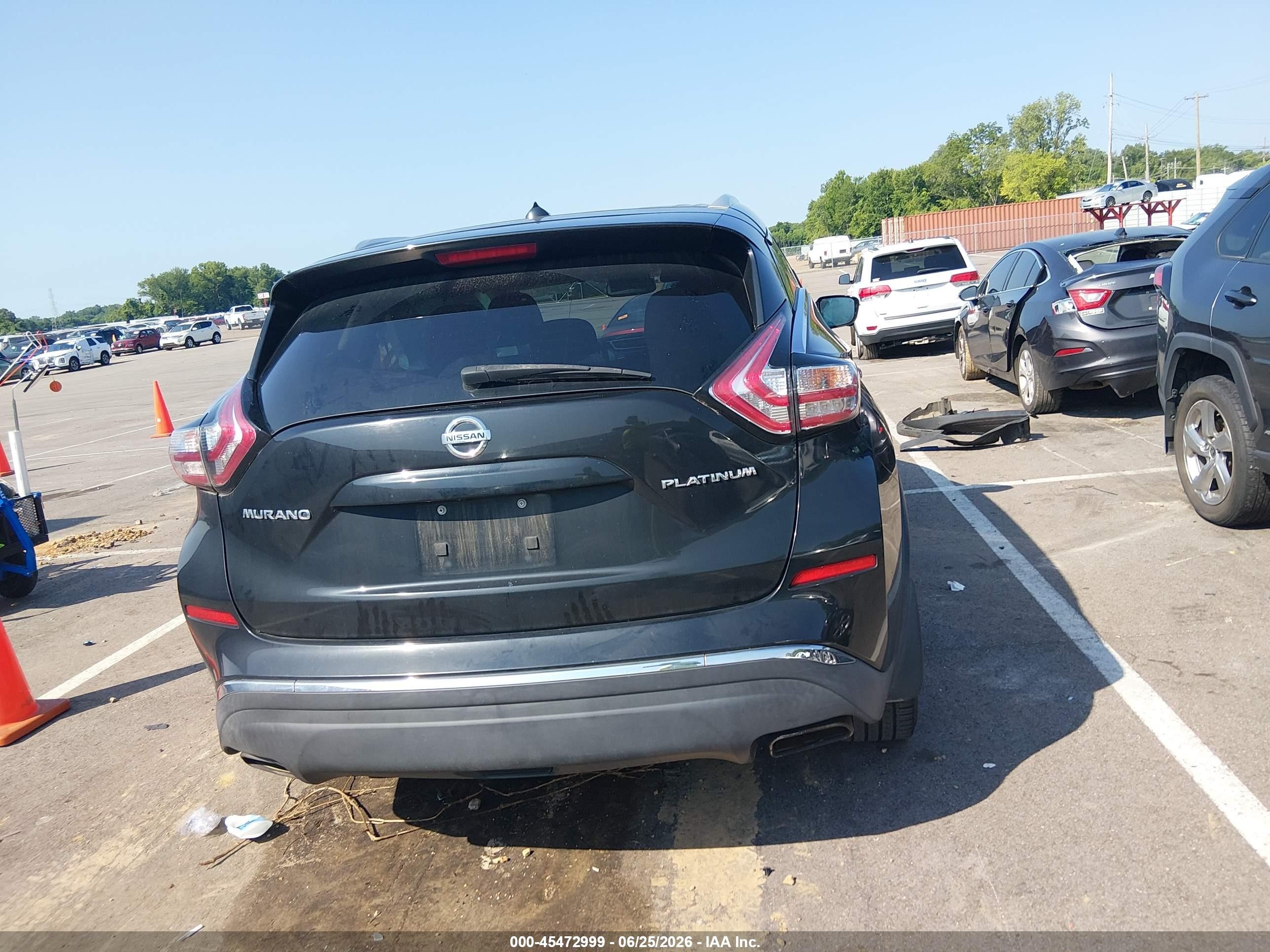 2015 Nissan Murano Platinum Black vin: 5N1AZ2MG8FN240241