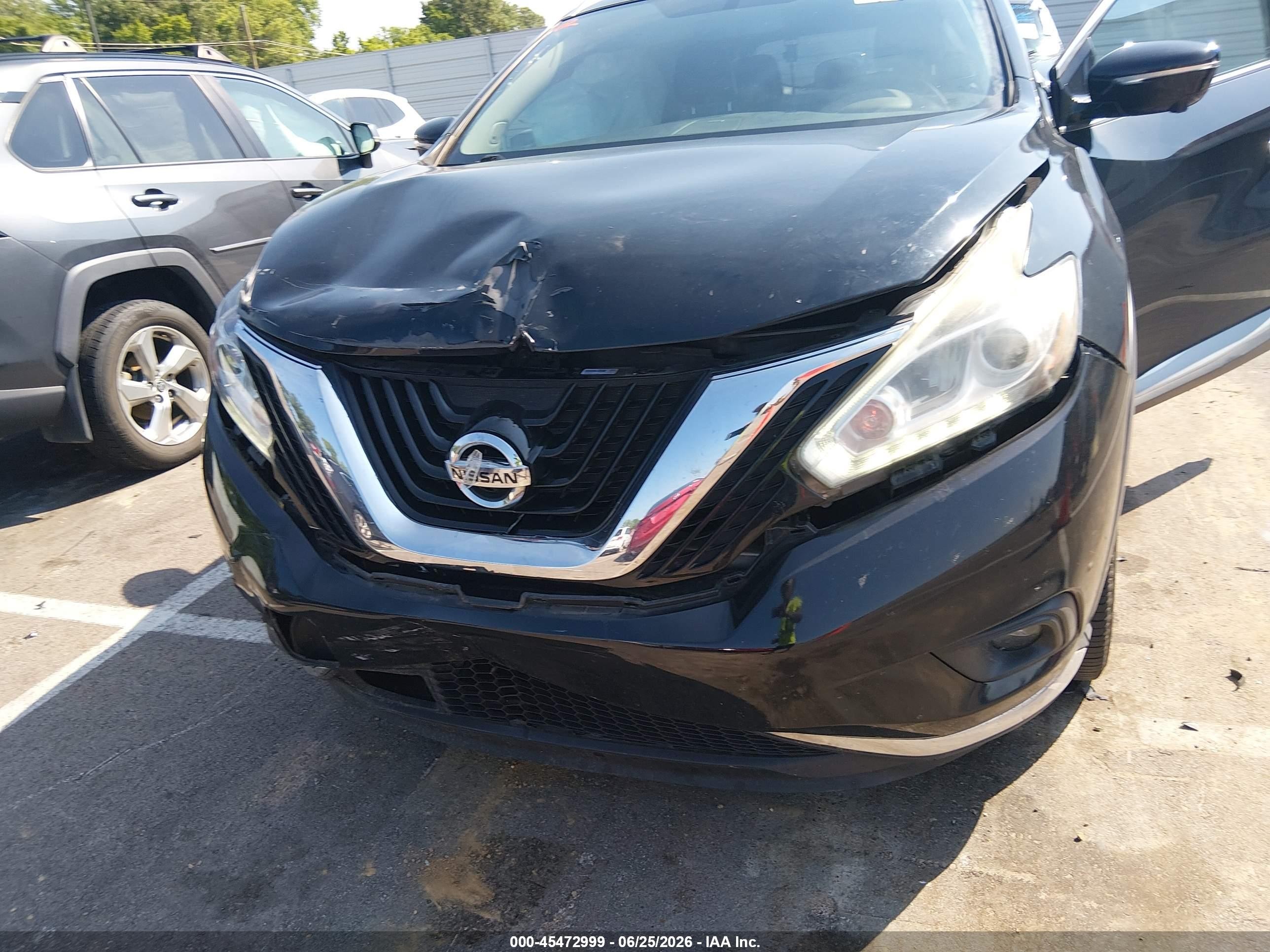 2015 Nissan Murano Platinum Black vin: 5N1AZ2MG8FN240241