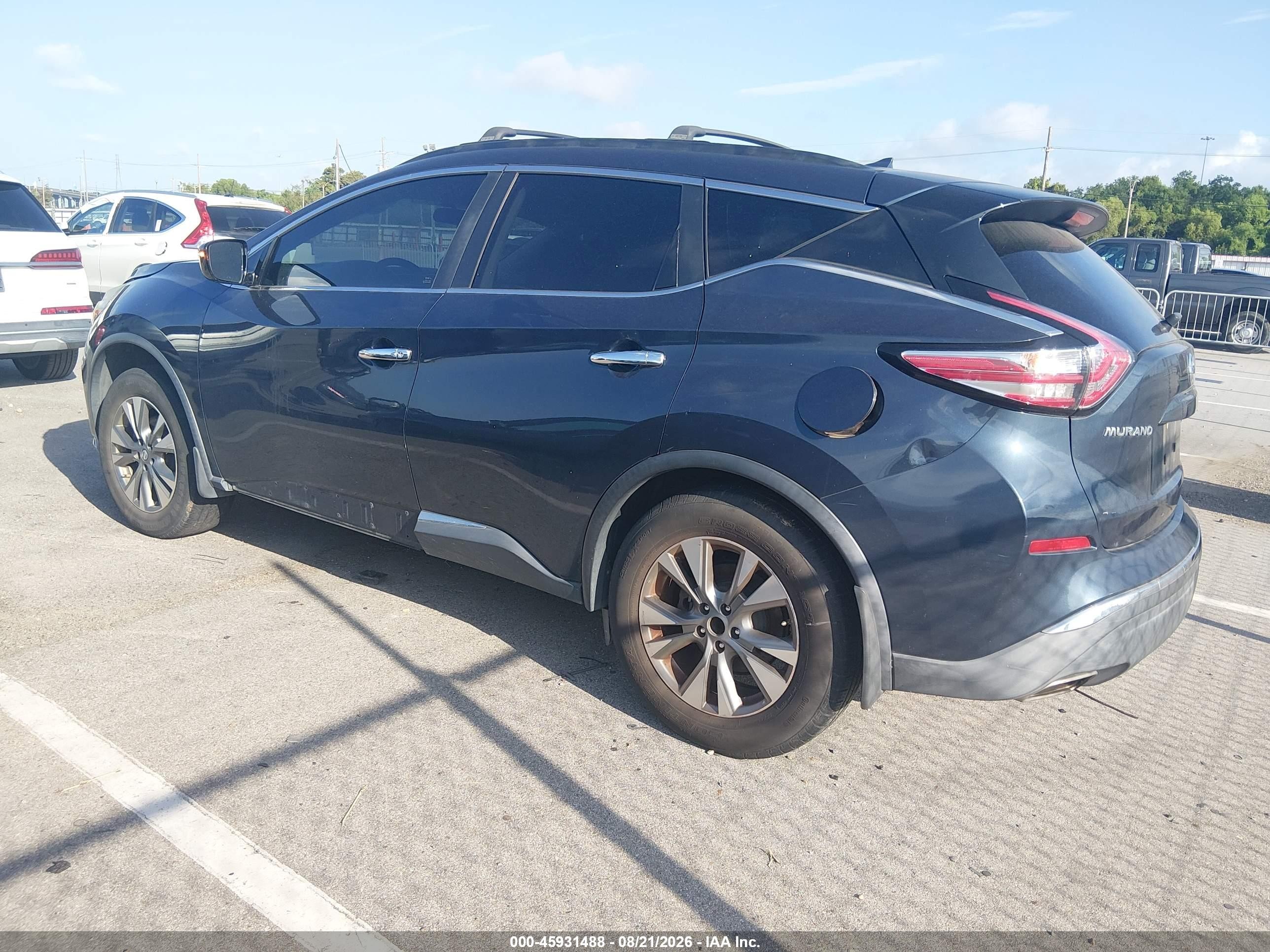 2015 Nissan Murano Sv Dark Blue vin: 5N1AZ2MG8FN248744