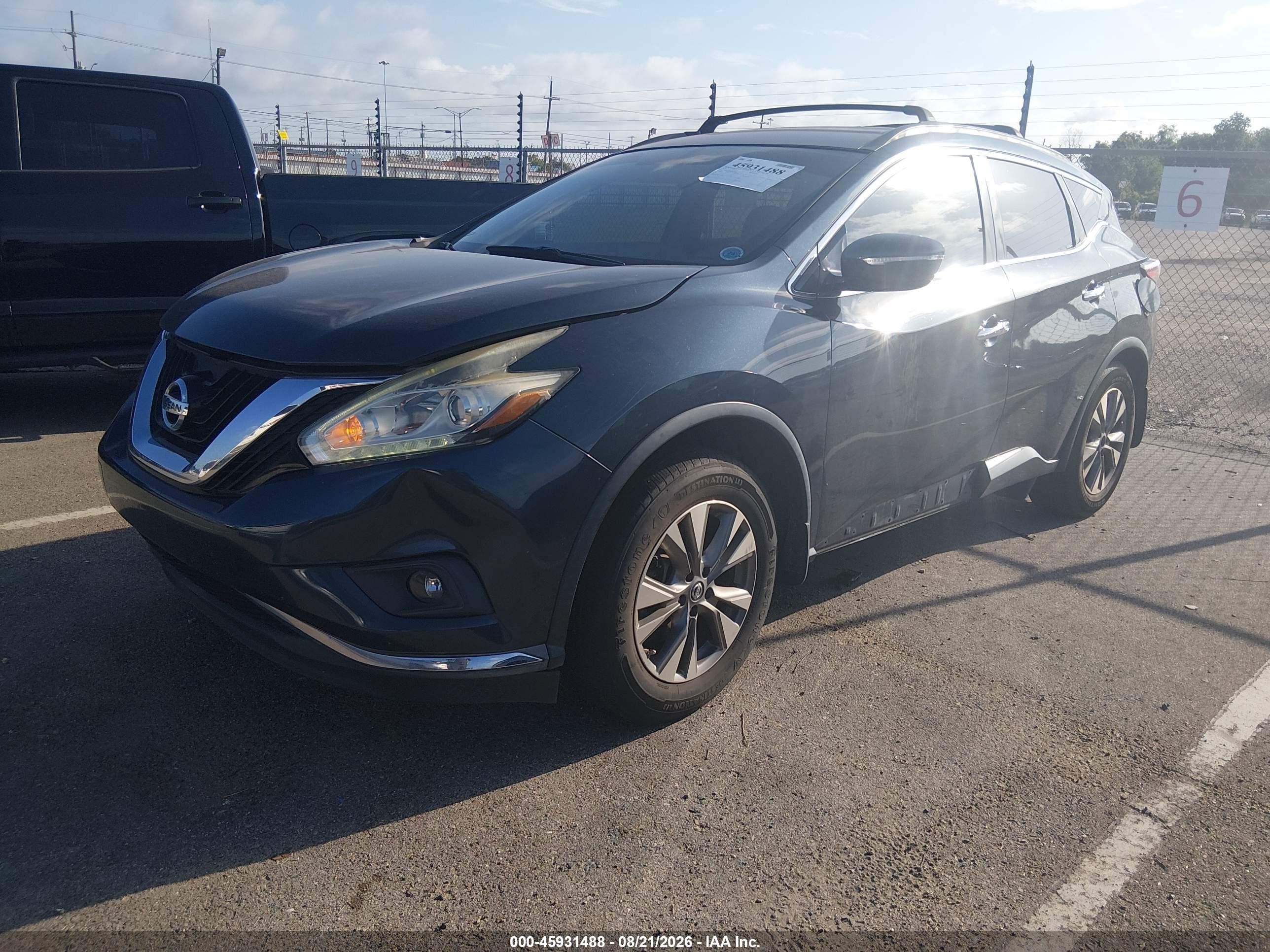 2015 Nissan Murano Sv Dark Blue vin: 5N1AZ2MG8FN248744