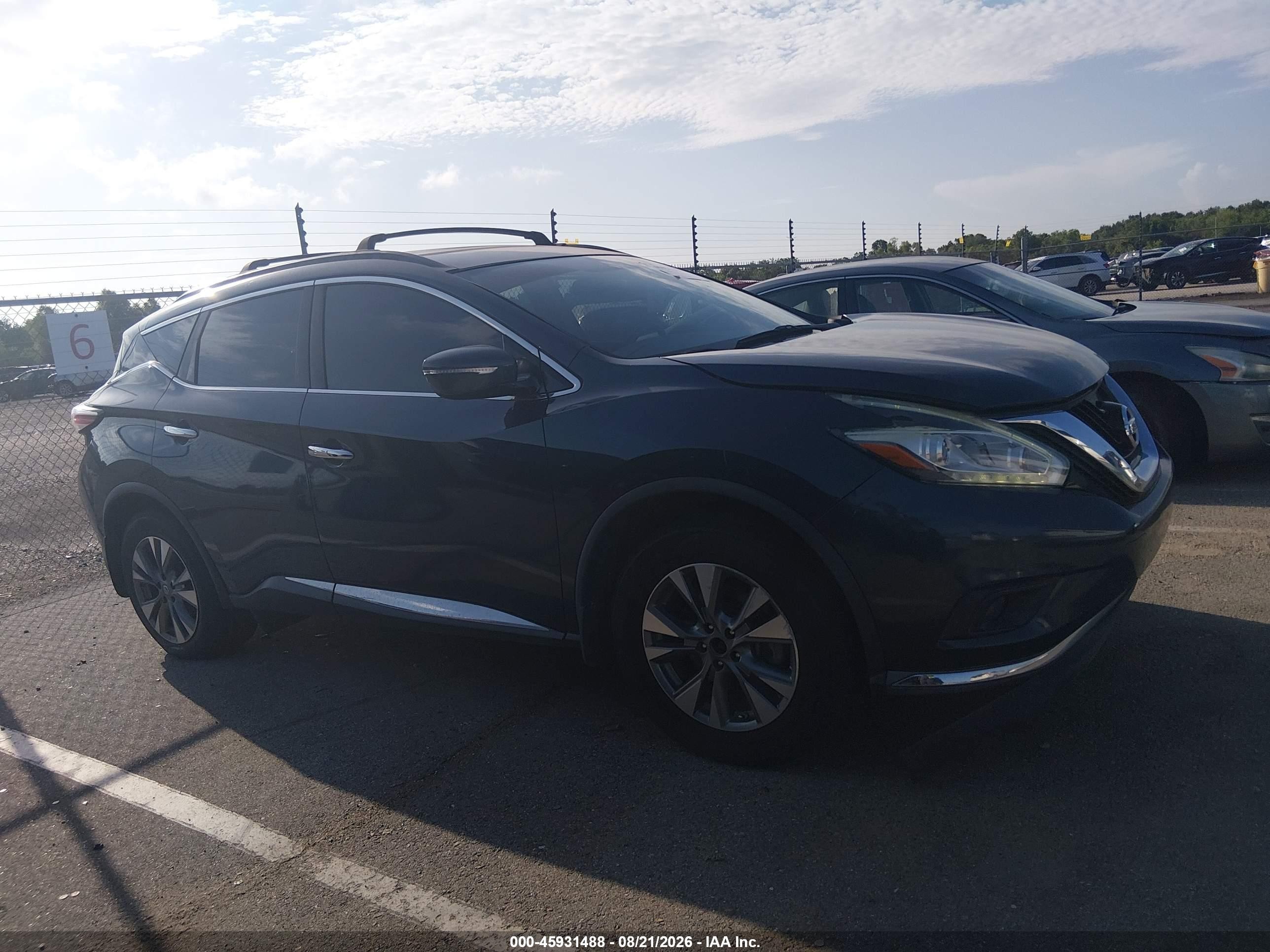 2015 Nissan Murano Sv Dark Blue vin: 5N1AZ2MG8FN248744