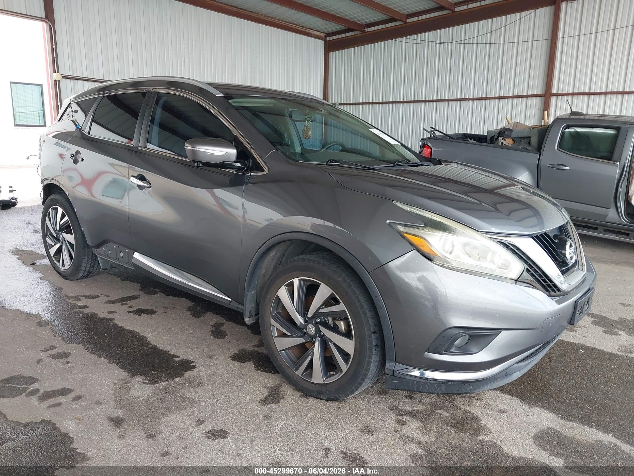 2015 Nissan Murano Platinum Gray vin: 5N1AZ2MG8FN258979