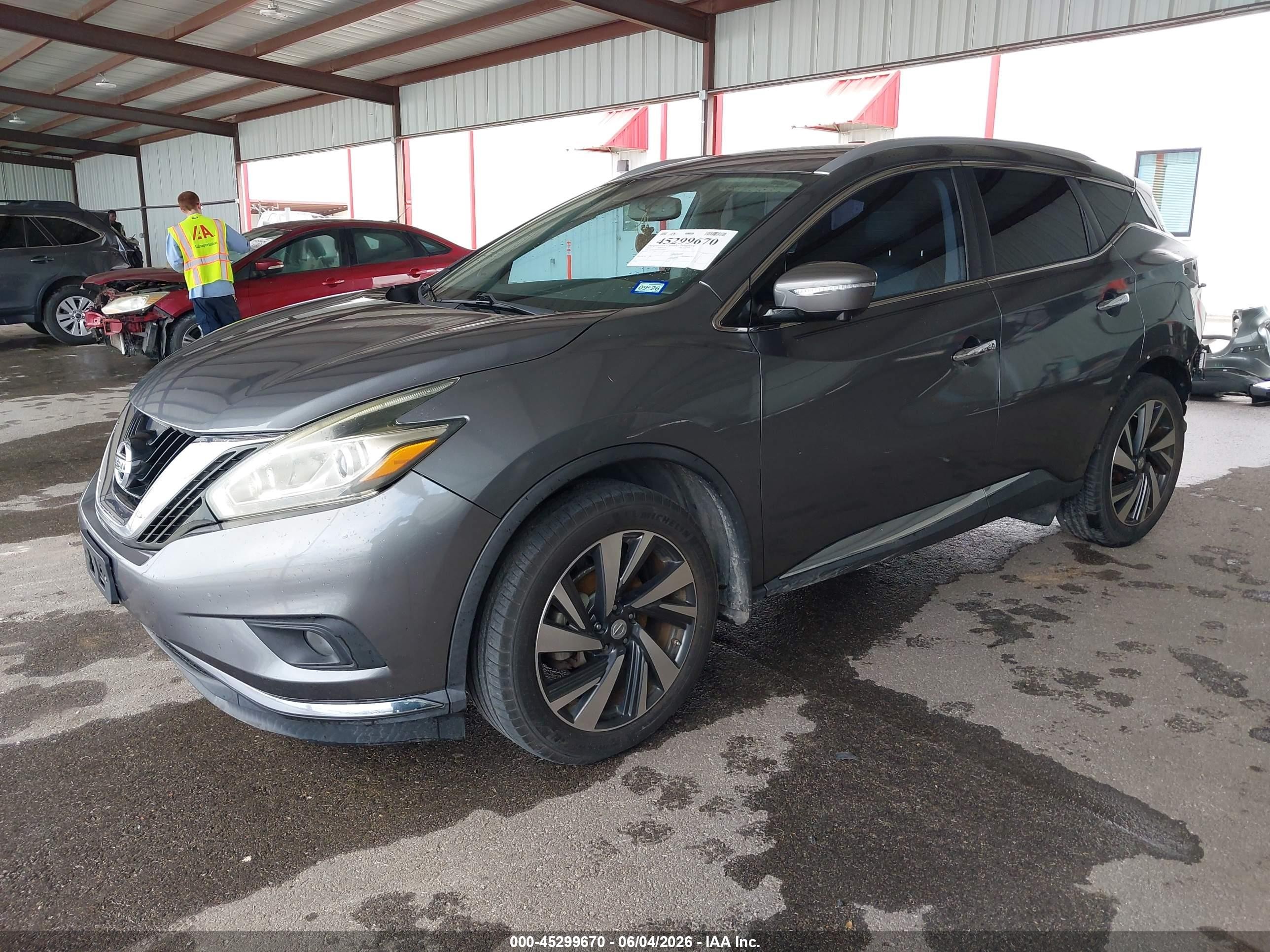 2015 Nissan Murano Platinum Gray vin: 5N1AZ2MG8FN258979