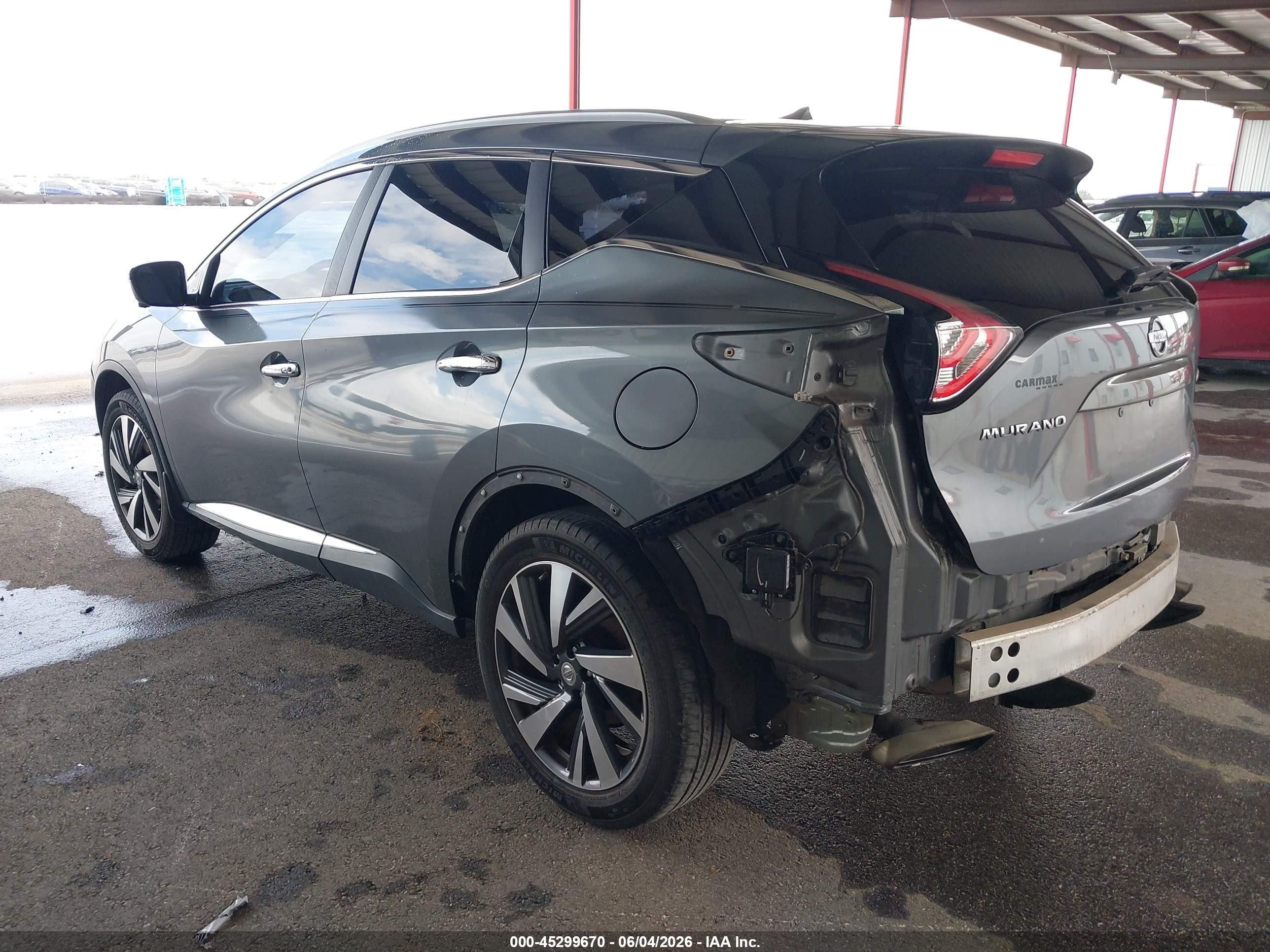 2015 Nissan Murano Platinum Gray vin: 5N1AZ2MG8FN258979