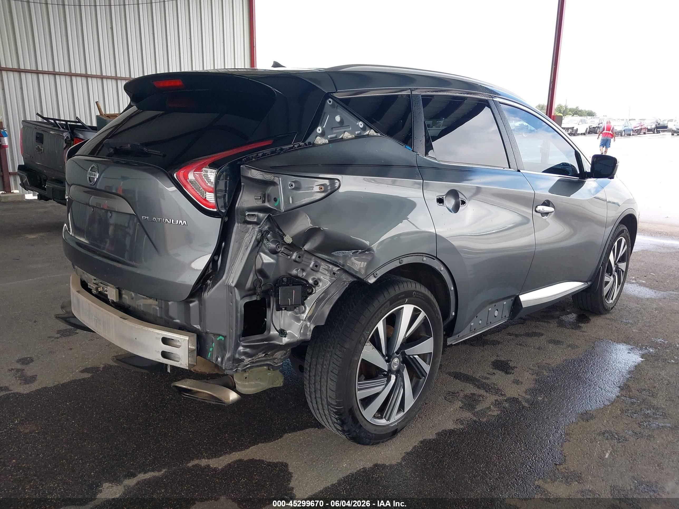 2015 Nissan Murano Platinum Gray vin: 5N1AZ2MG8FN258979