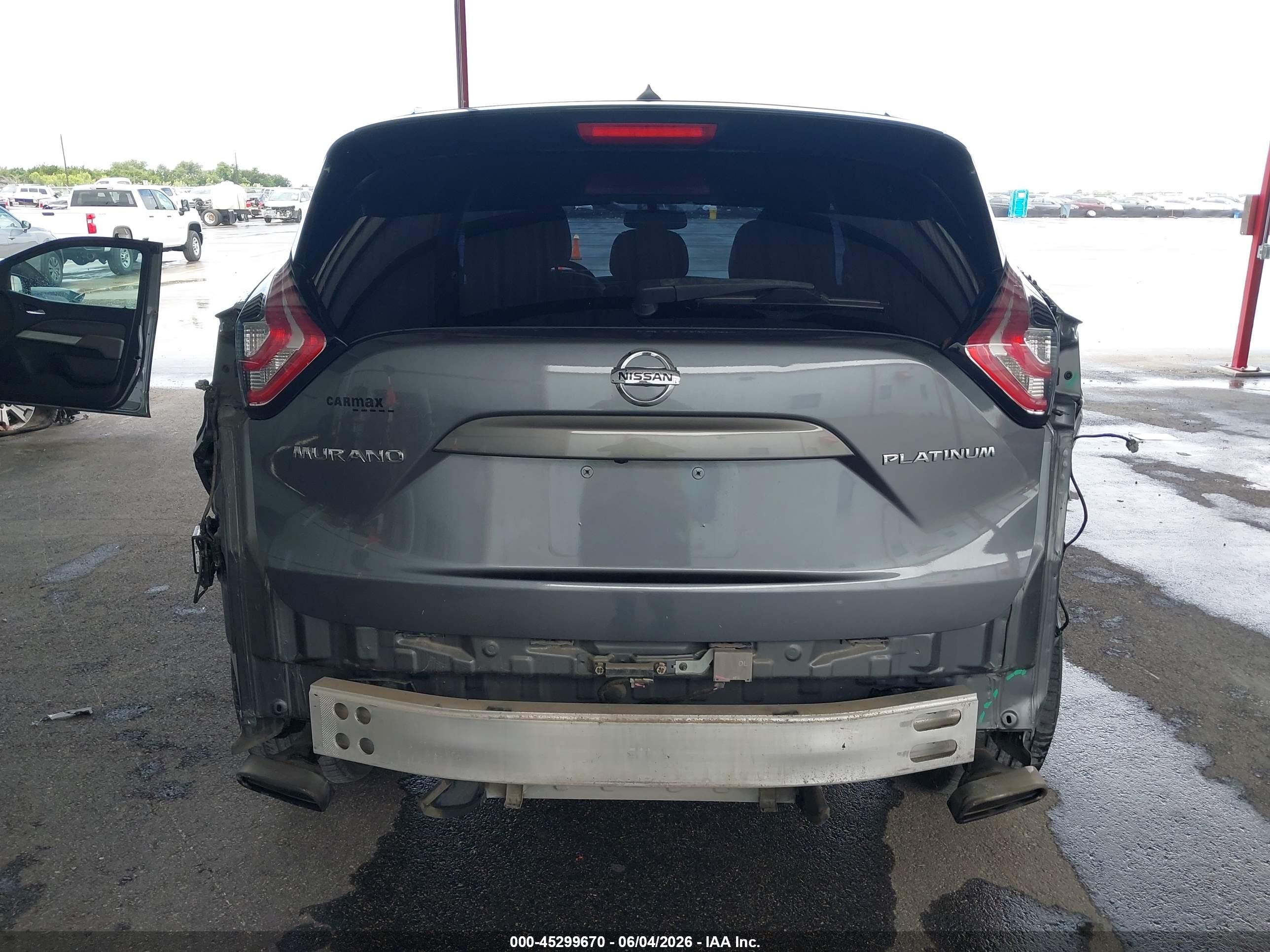 2015 Nissan Murano Platinum Gray vin: 5N1AZ2MG8FN258979