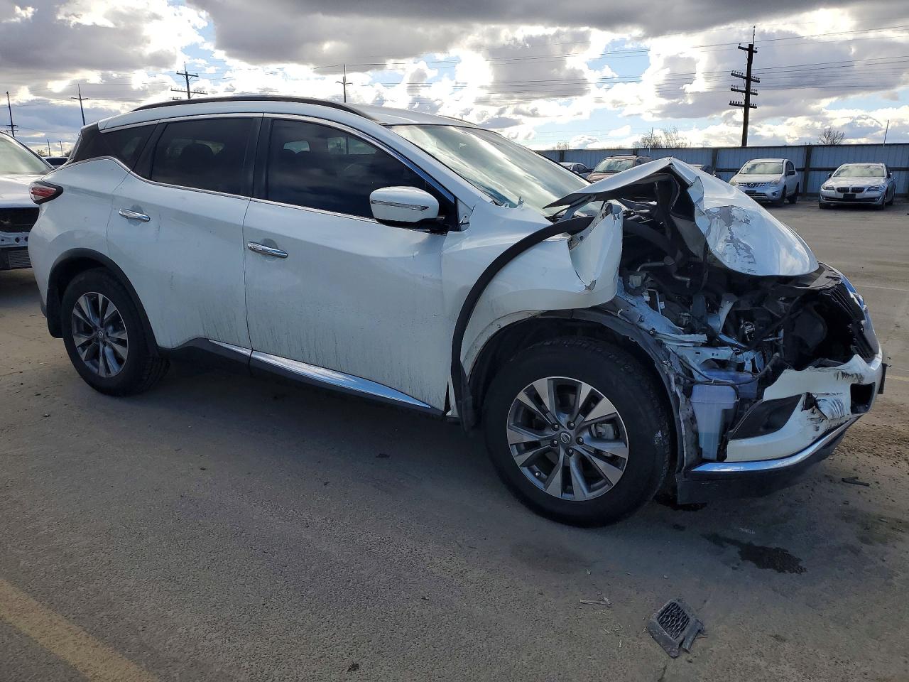 2015 Nissan Murano Sv White vin: 5N1AZ2MG8FN265835