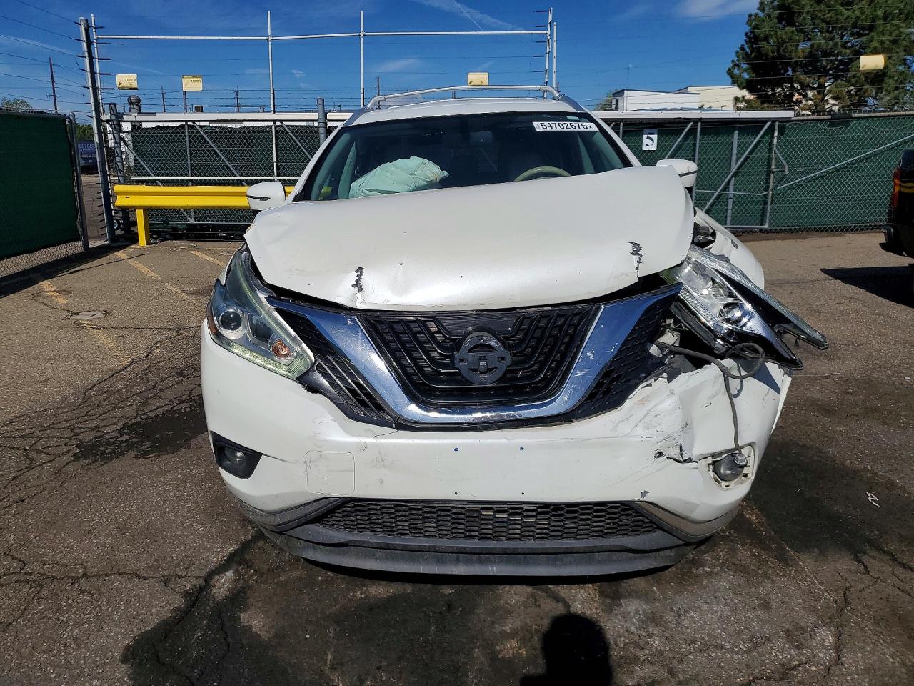 2015 Nissan Murano S White vin: 5N1AZ2MG8FN266886