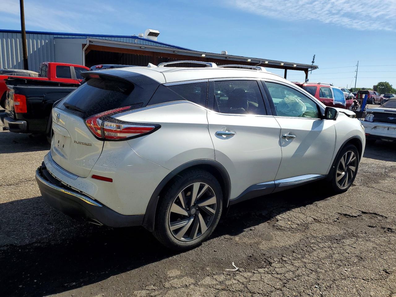 2015 Nissan Murano S White vin: 5N1AZ2MG8FN266886