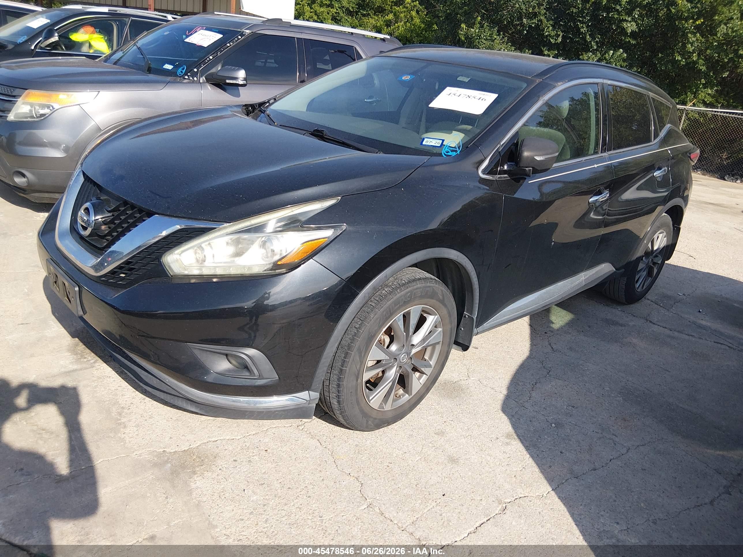 2015 Nissan Murano Sv Black vin: 5N1AZ2MG8FN269660