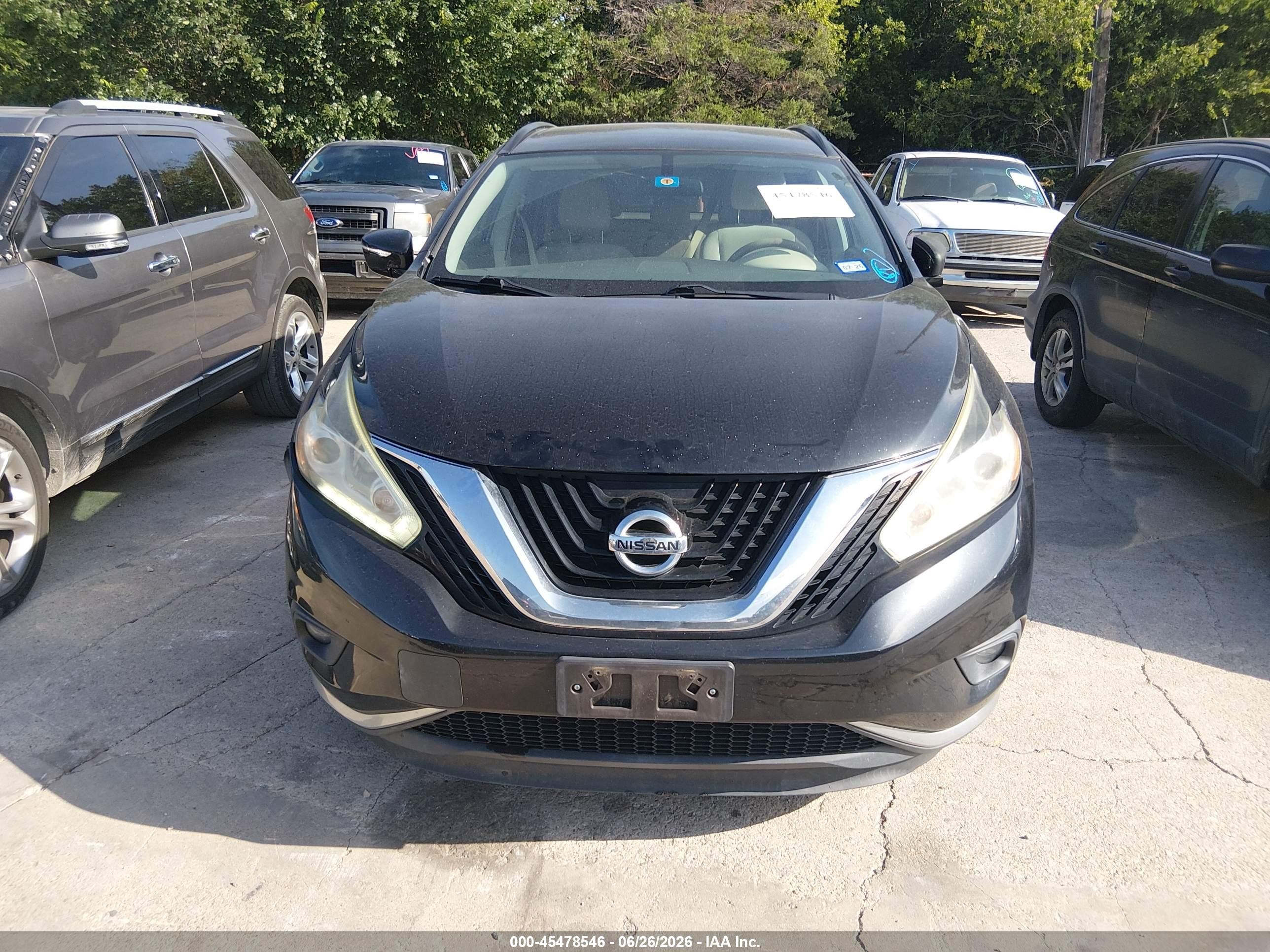 2015 Nissan Murano Sv Black vin: 5N1AZ2MG8FN269660