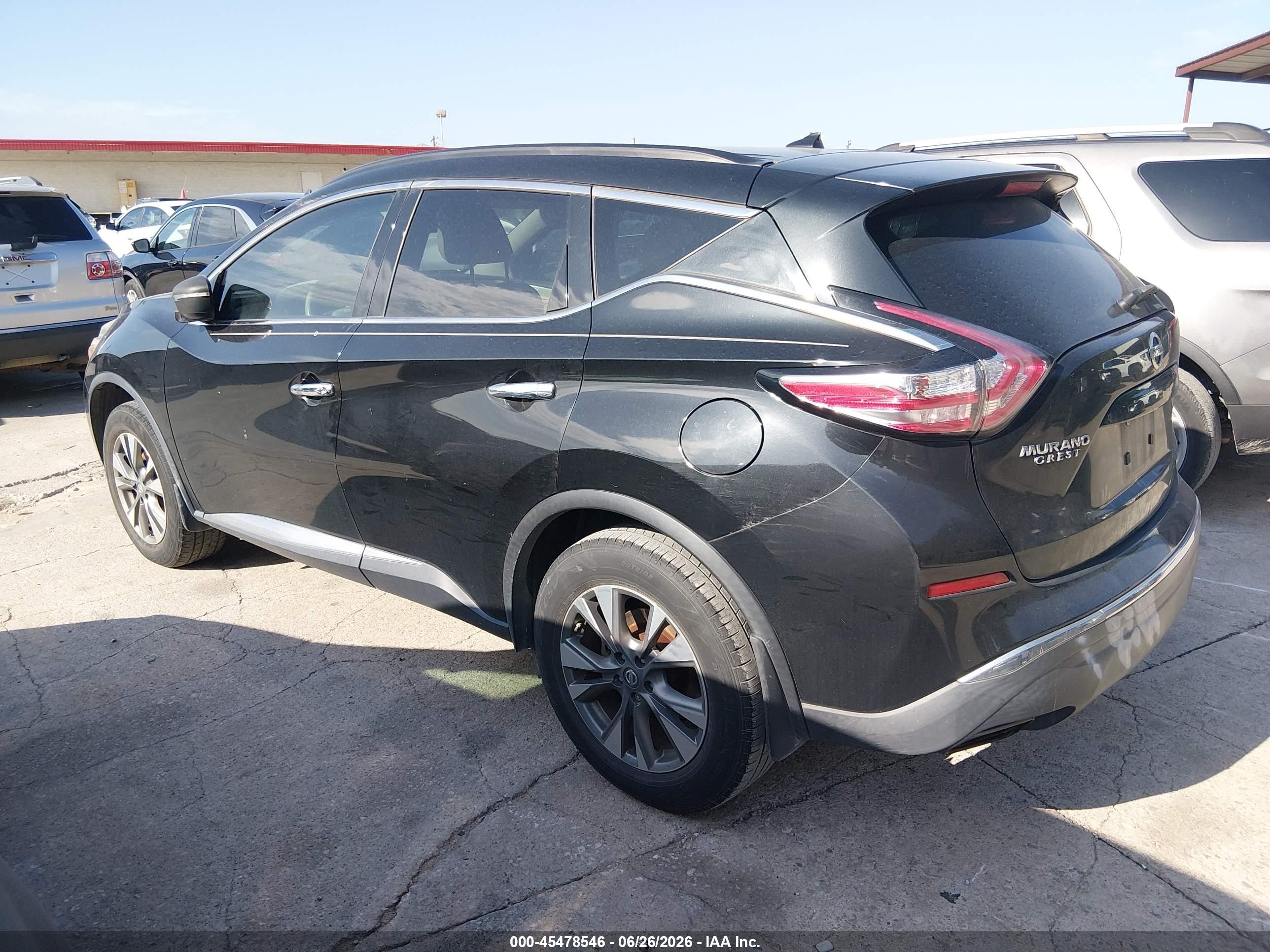 2015 Nissan Murano Sv Black vin: 5N1AZ2MG8FN269660