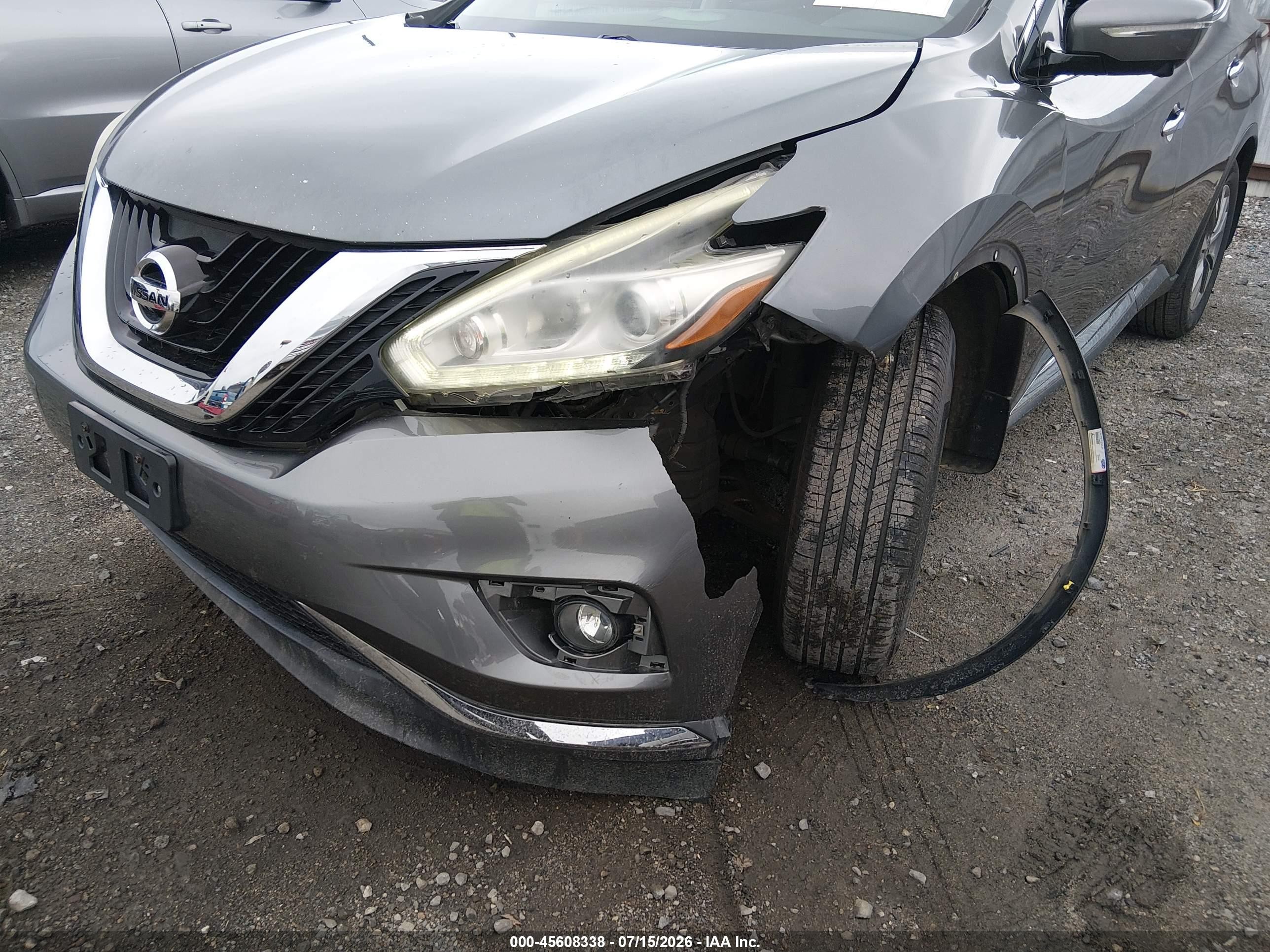 2015 Nissan Murano Sl Серый vin: 5N1AZ2MG8FN271229