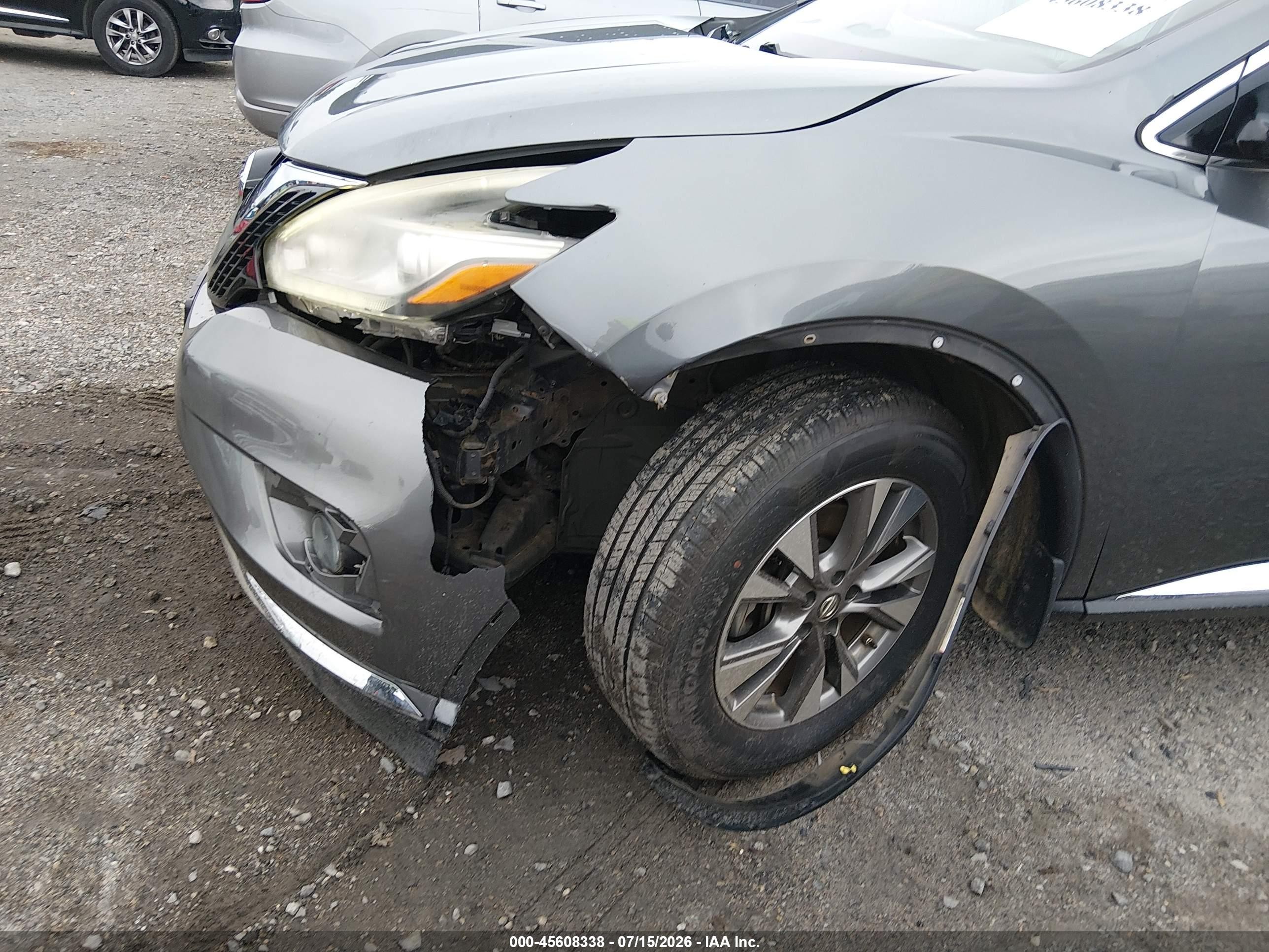 2015 Nissan Murano Sl Серый vin: 5N1AZ2MG8FN271229