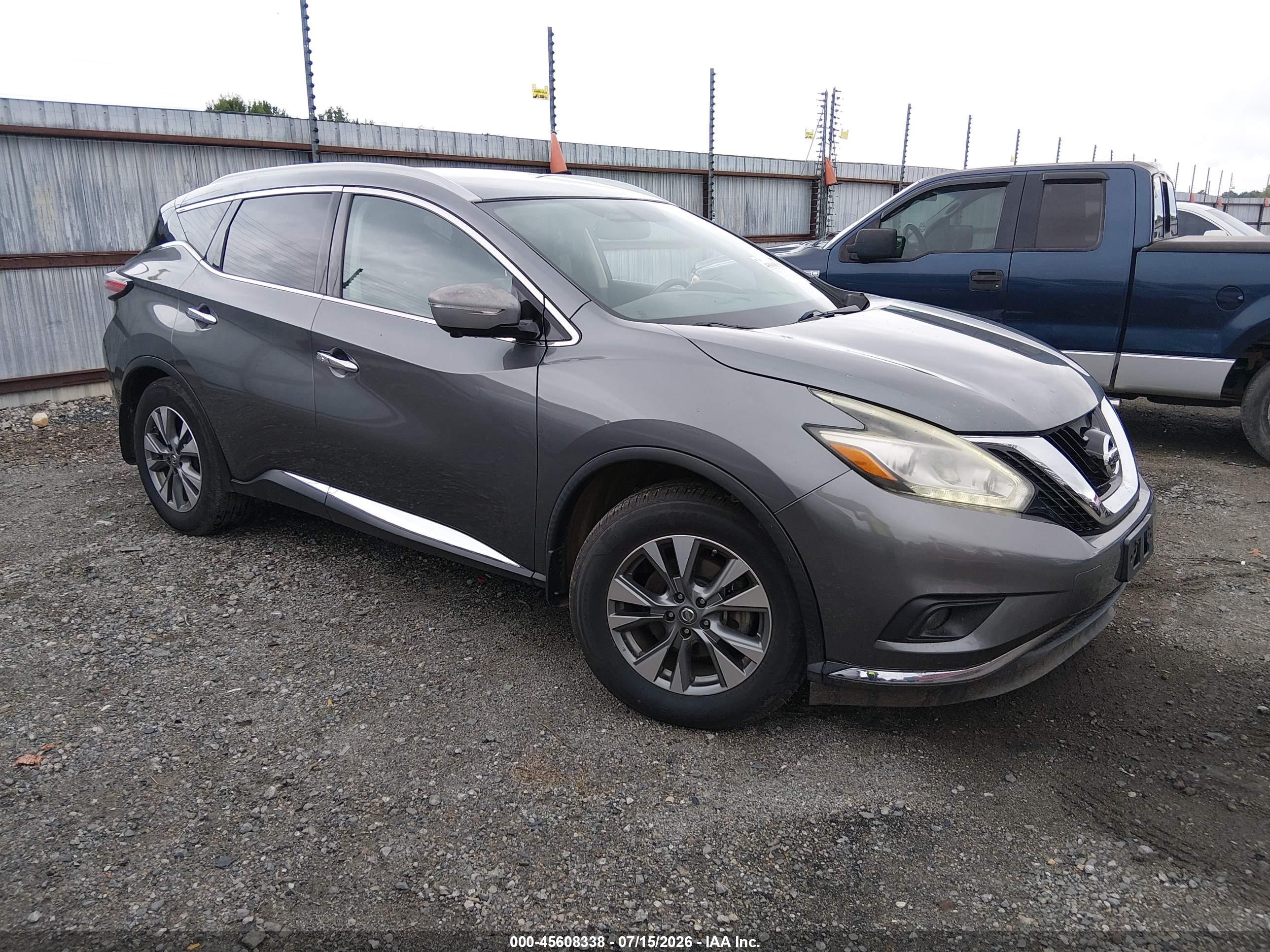 2015 Nissan Murano Sl Серый vin: 5N1AZ2MG8FN271229