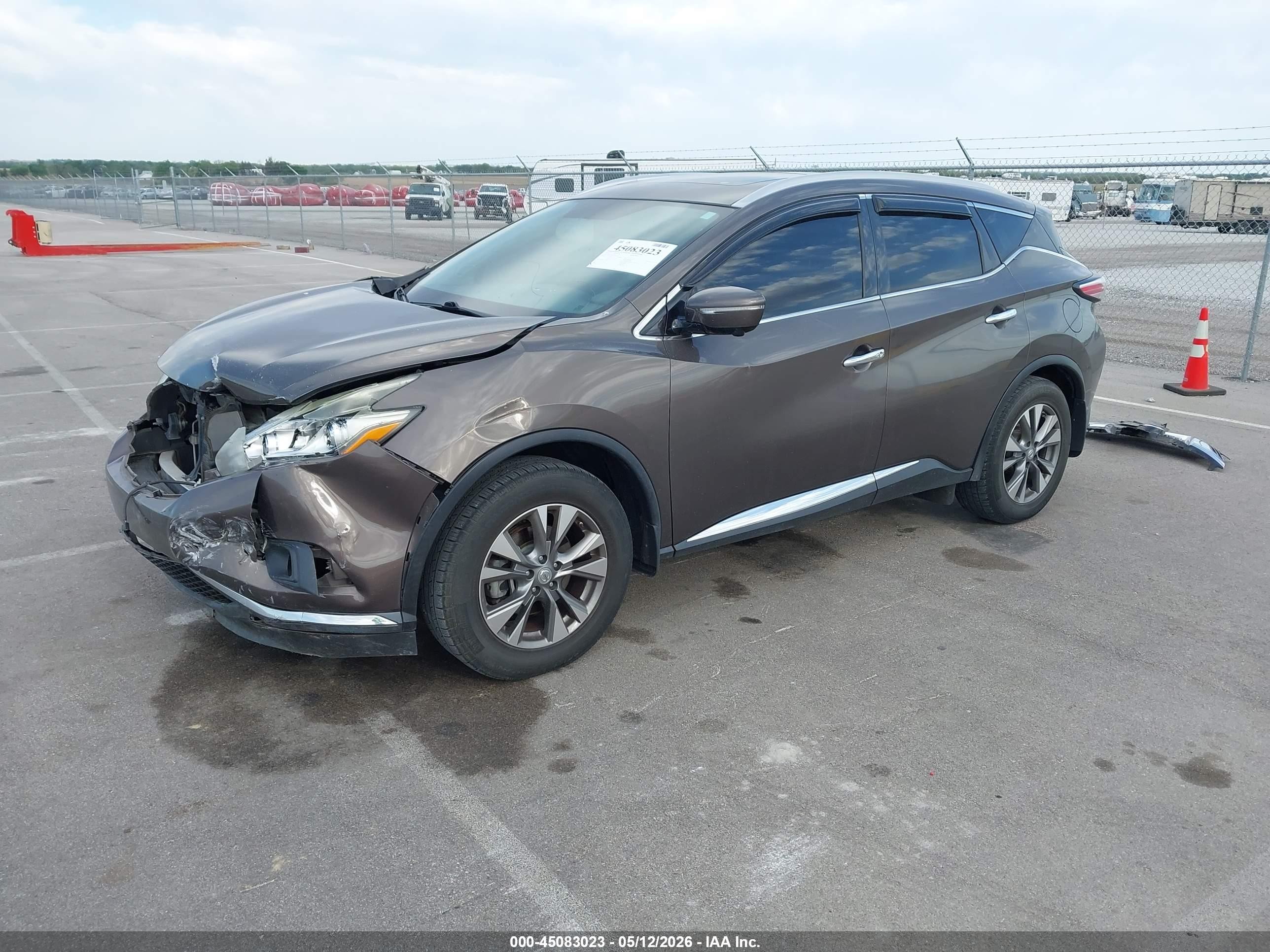 2015 Nissan Murano Sl Серый vin: 5N1AZ2MG9FN213453