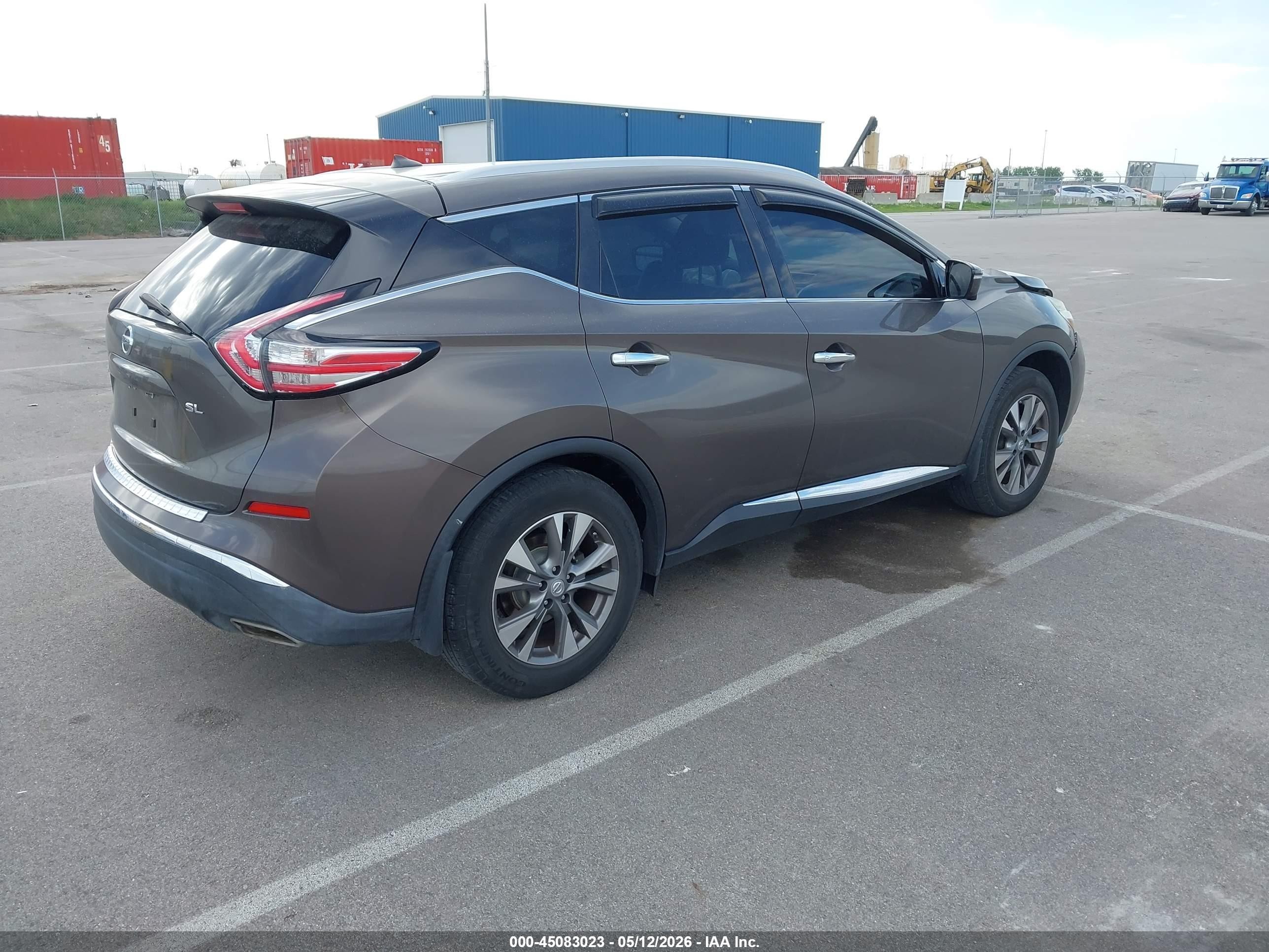 2015 Nissan Murano Sl Серый vin: 5N1AZ2MG9FN213453
